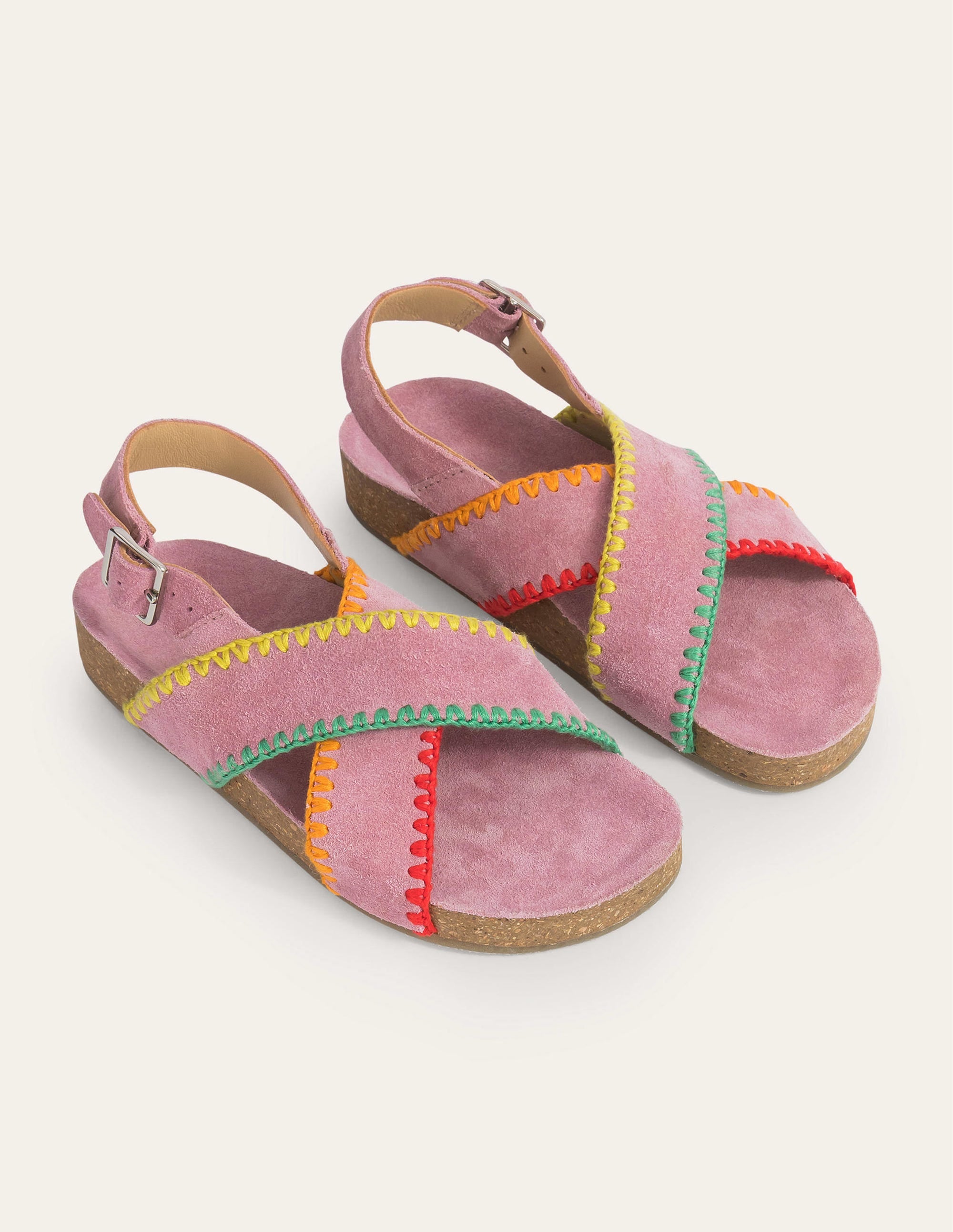 Crossover Sandals-Bright Petal Pink - Image 2