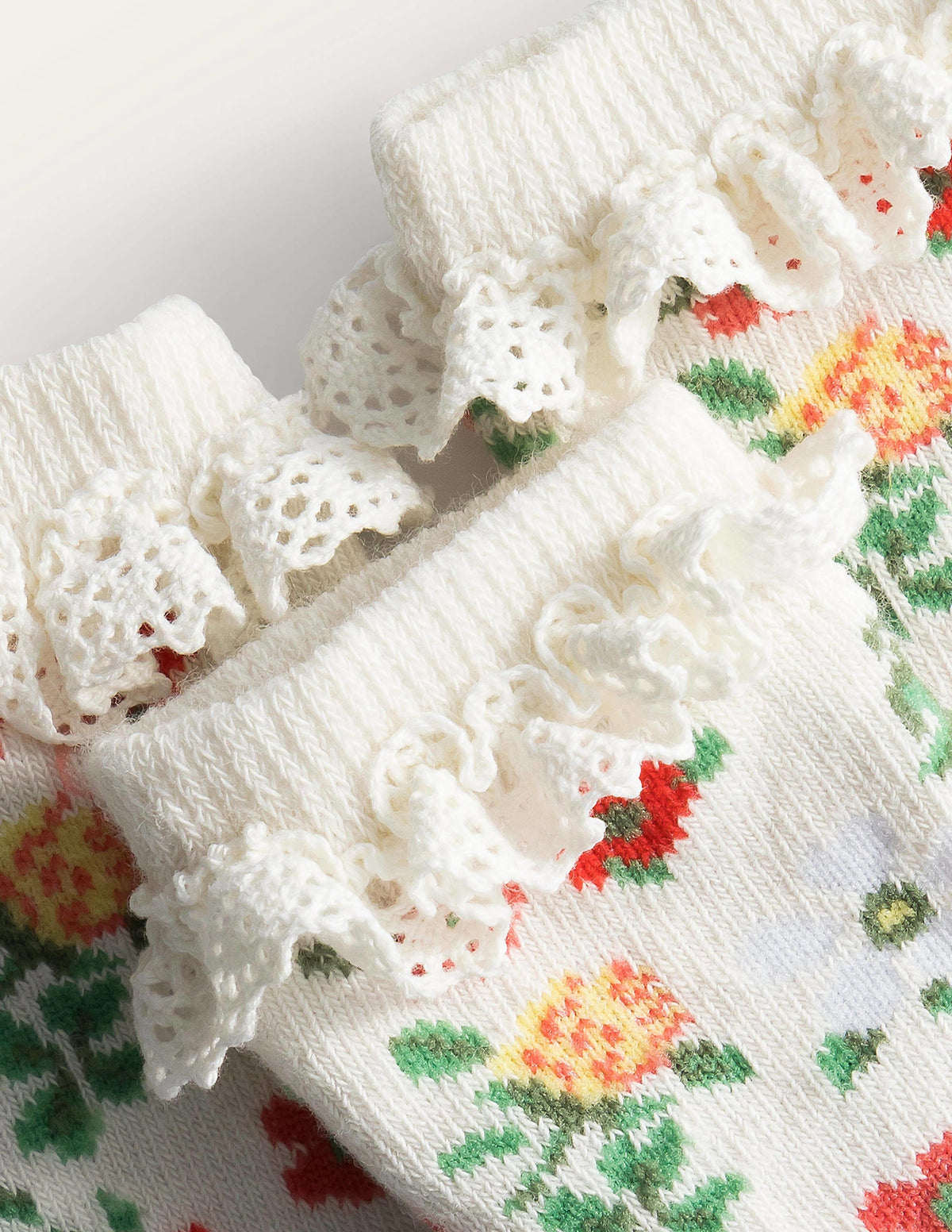 Rüschensocken im 5er-Pack-Bunt Blumenmuster - Image 2