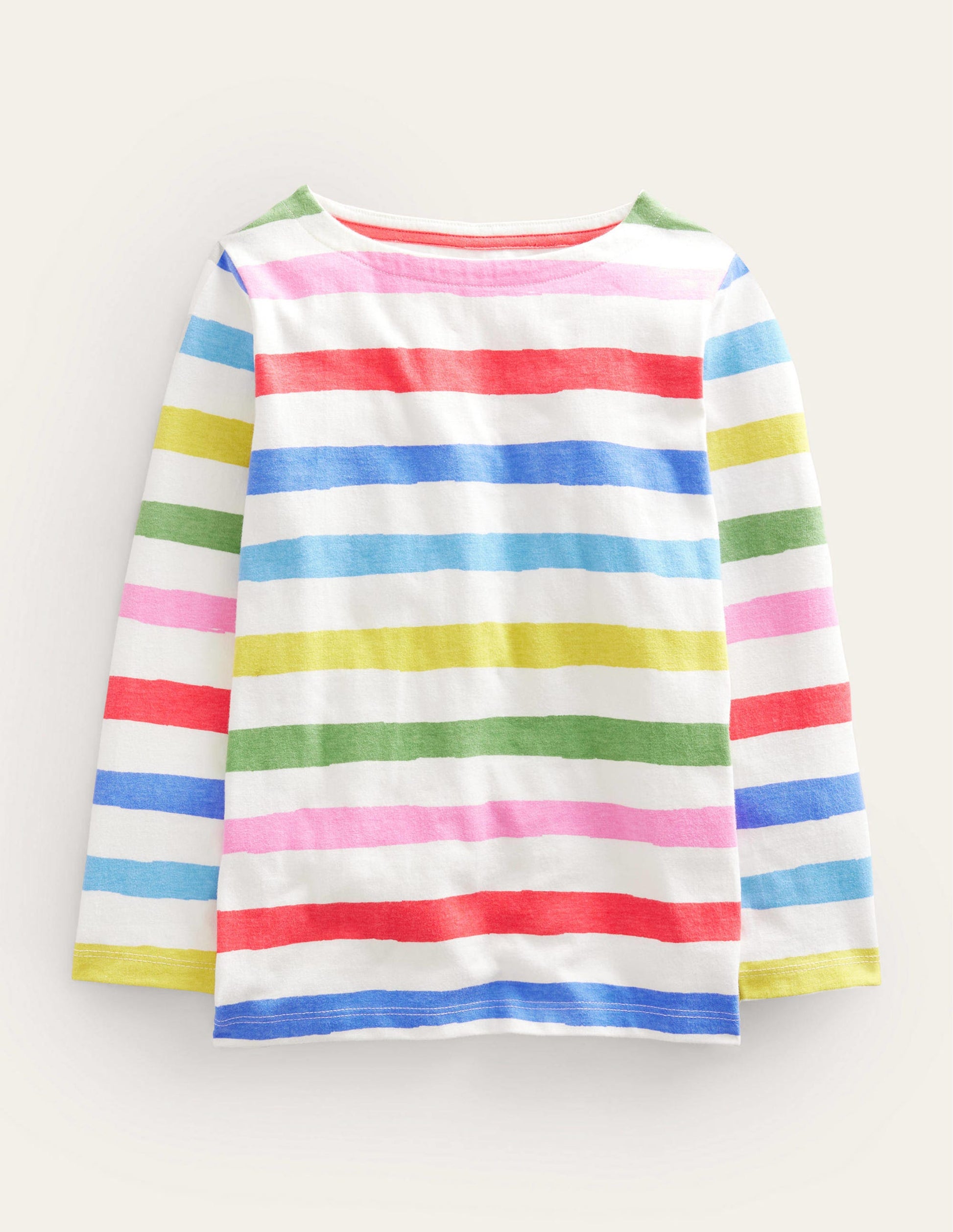Lustiges Bretonshirt-Gemalter Regenbogen Streifen-1