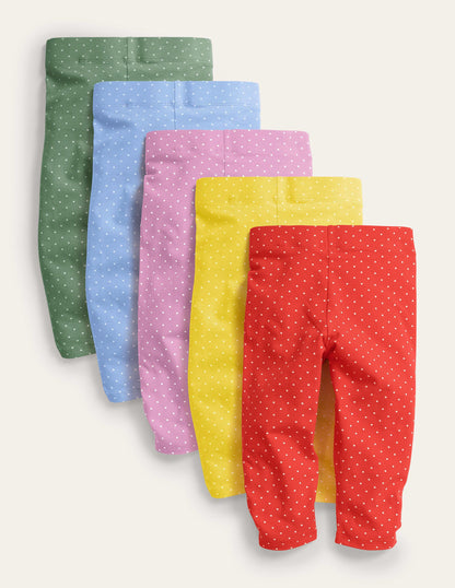 7/8-Leggings im 5er-Pack-Bunt, Getupft-3