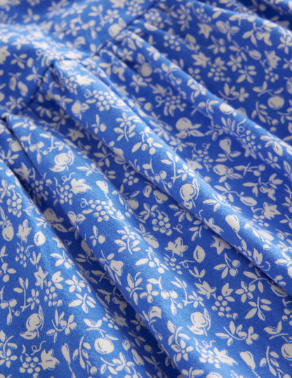Fröhliches Jerseykleid-Penzance-Blau, Obstgarten
