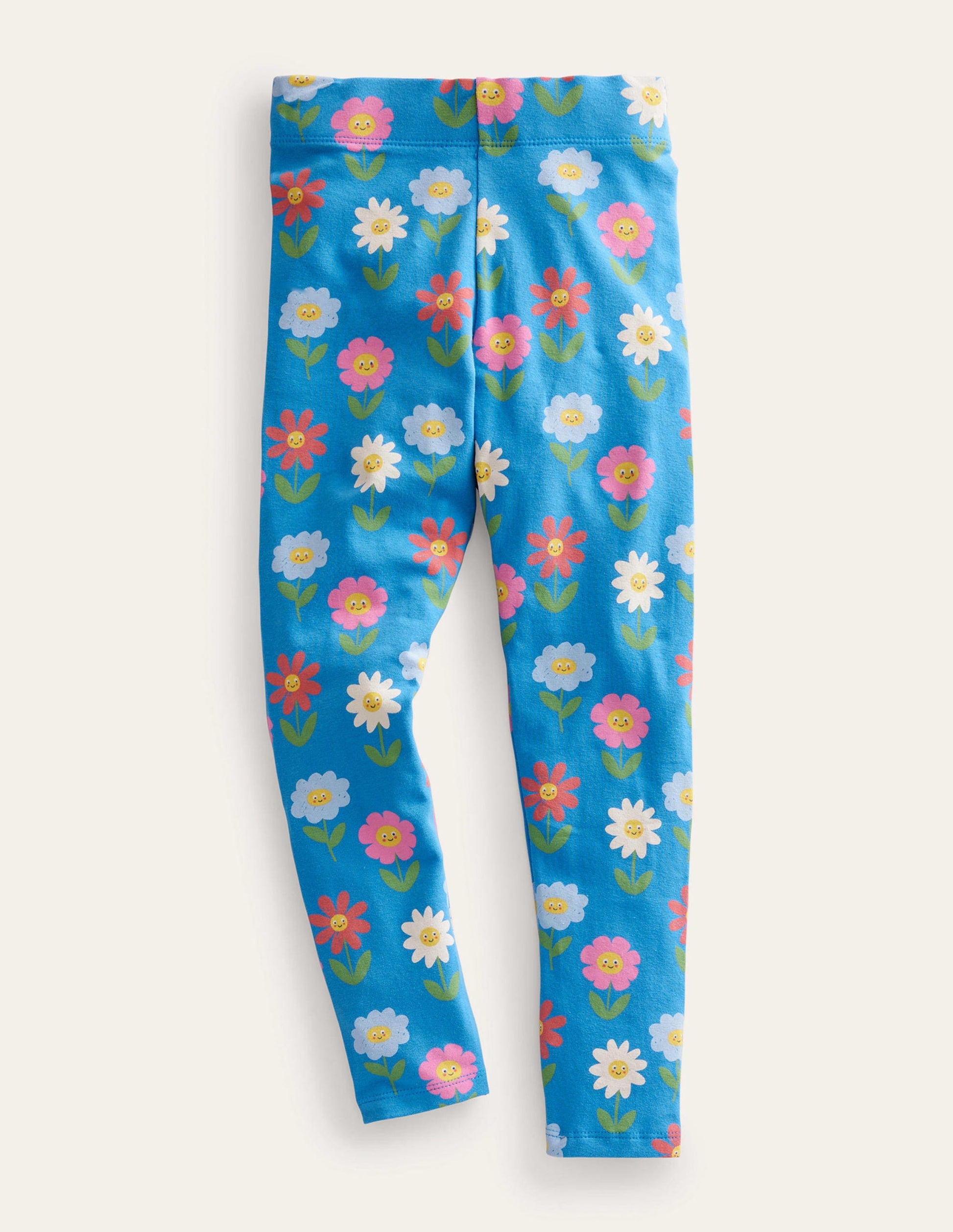 Fröhliche Leggings-Penzance-Blau, Blumen-1