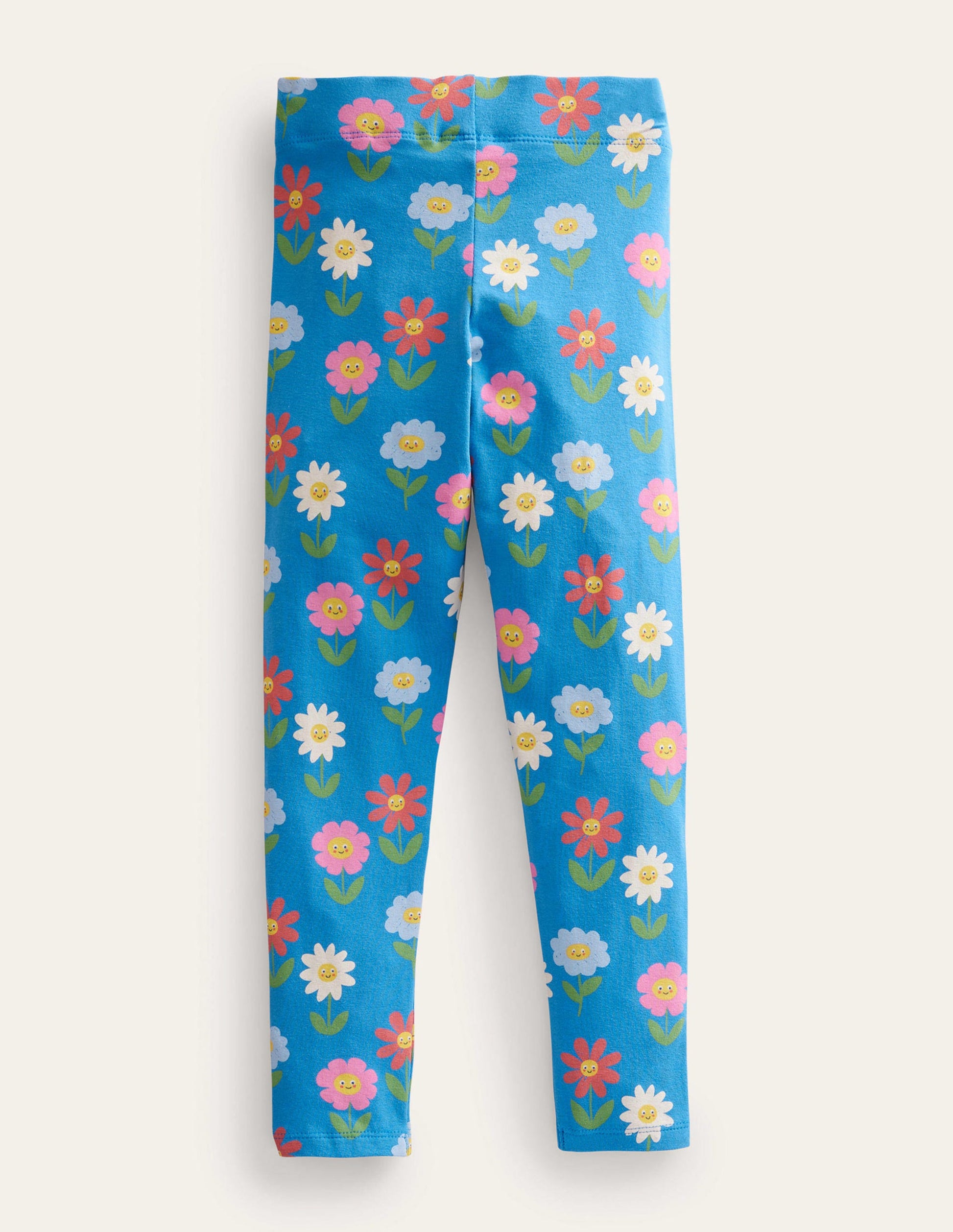 Fröhliche Leggings-Penzance-Blau, Blumen-2