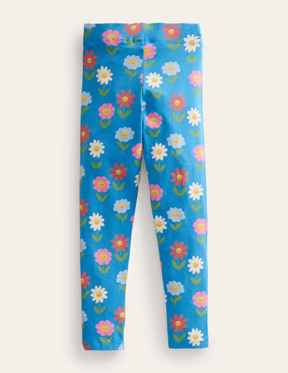 Fröhliche Leggings-Penzance-Blau, Blumen-2