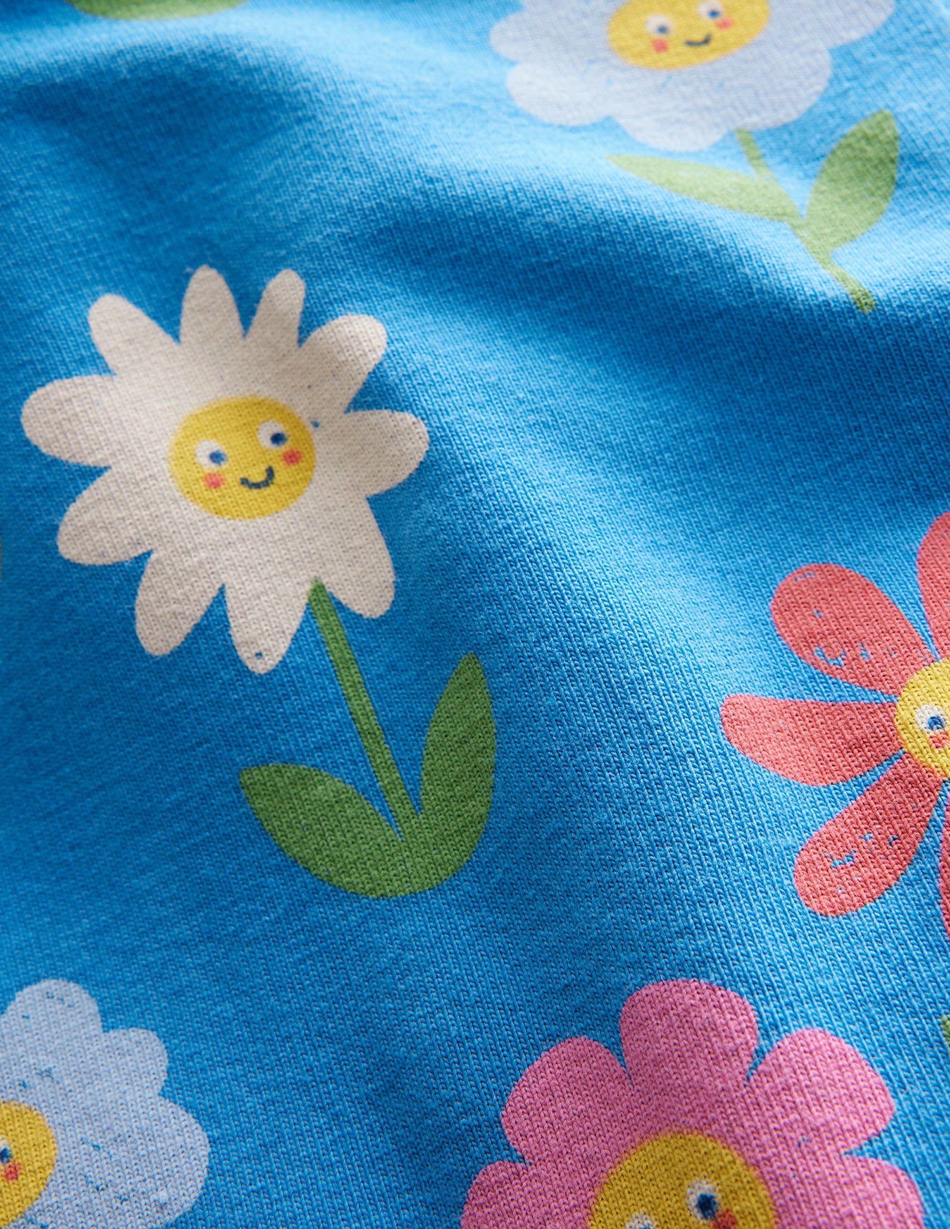 Fröhliche Leggings-Penzance-Blau, Blumen-3