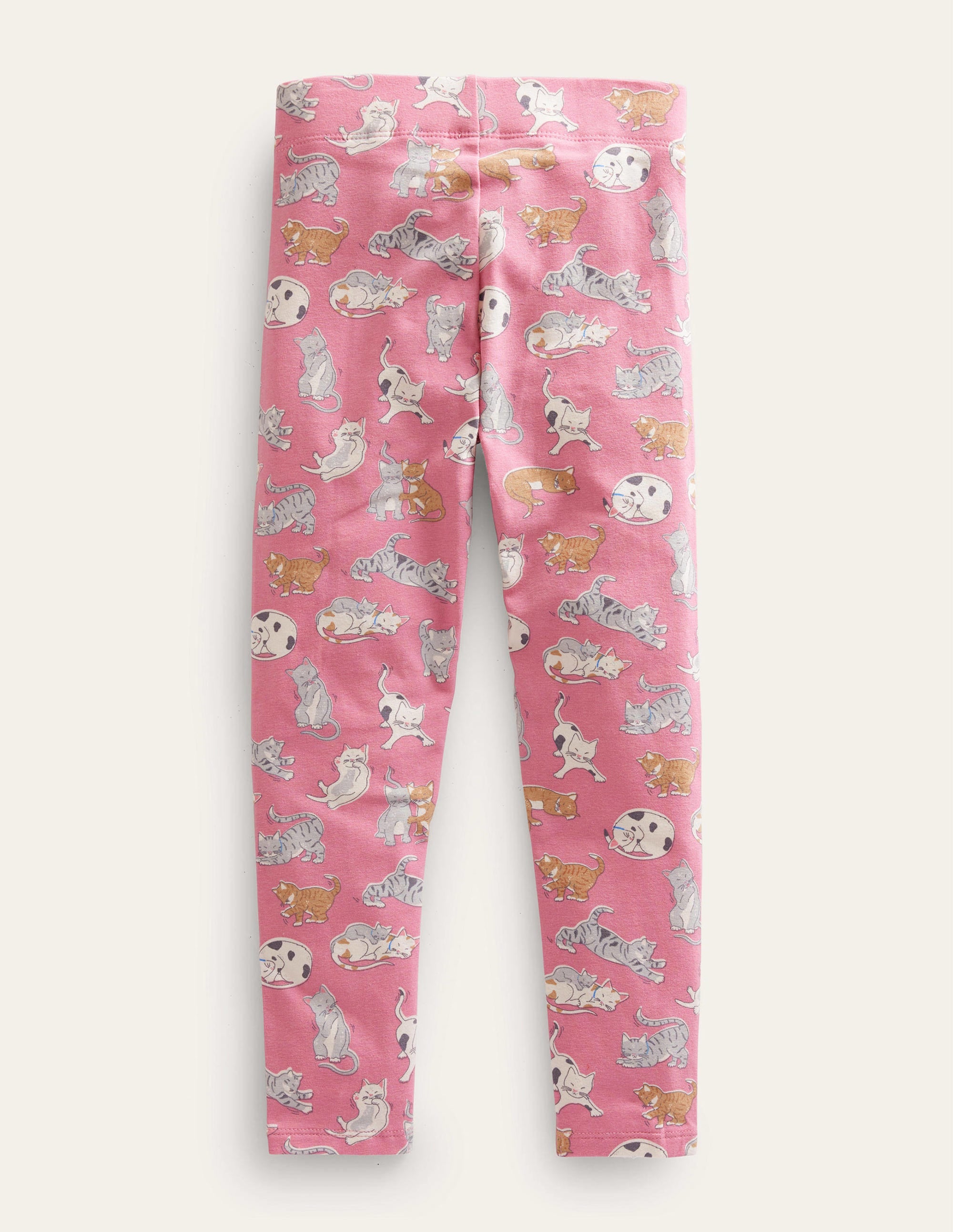 Fröhliche Leggings-Helles Blütenrosa, Katzen - Image 2