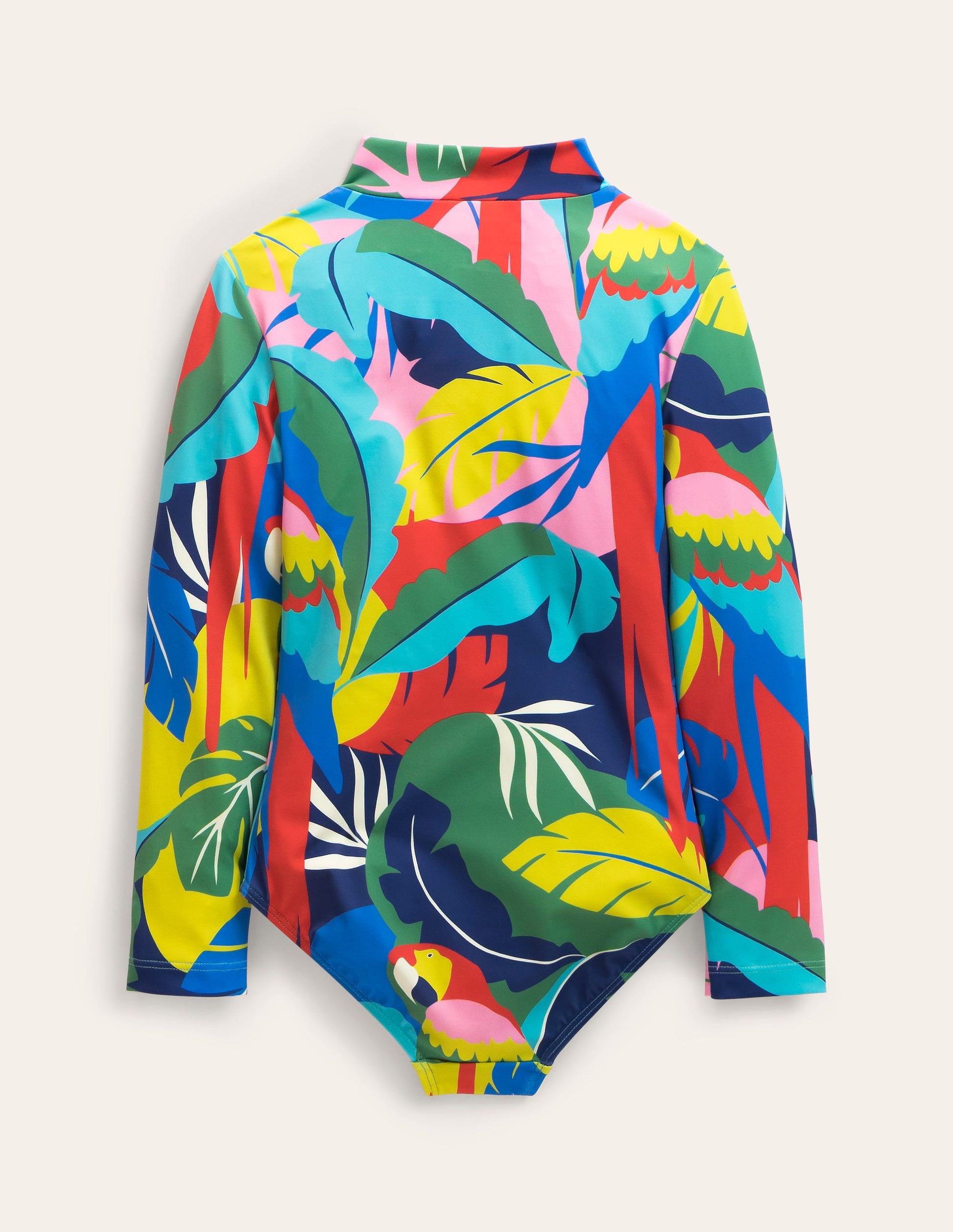 Maillot de bain à manches longues-Perroquet multi-2