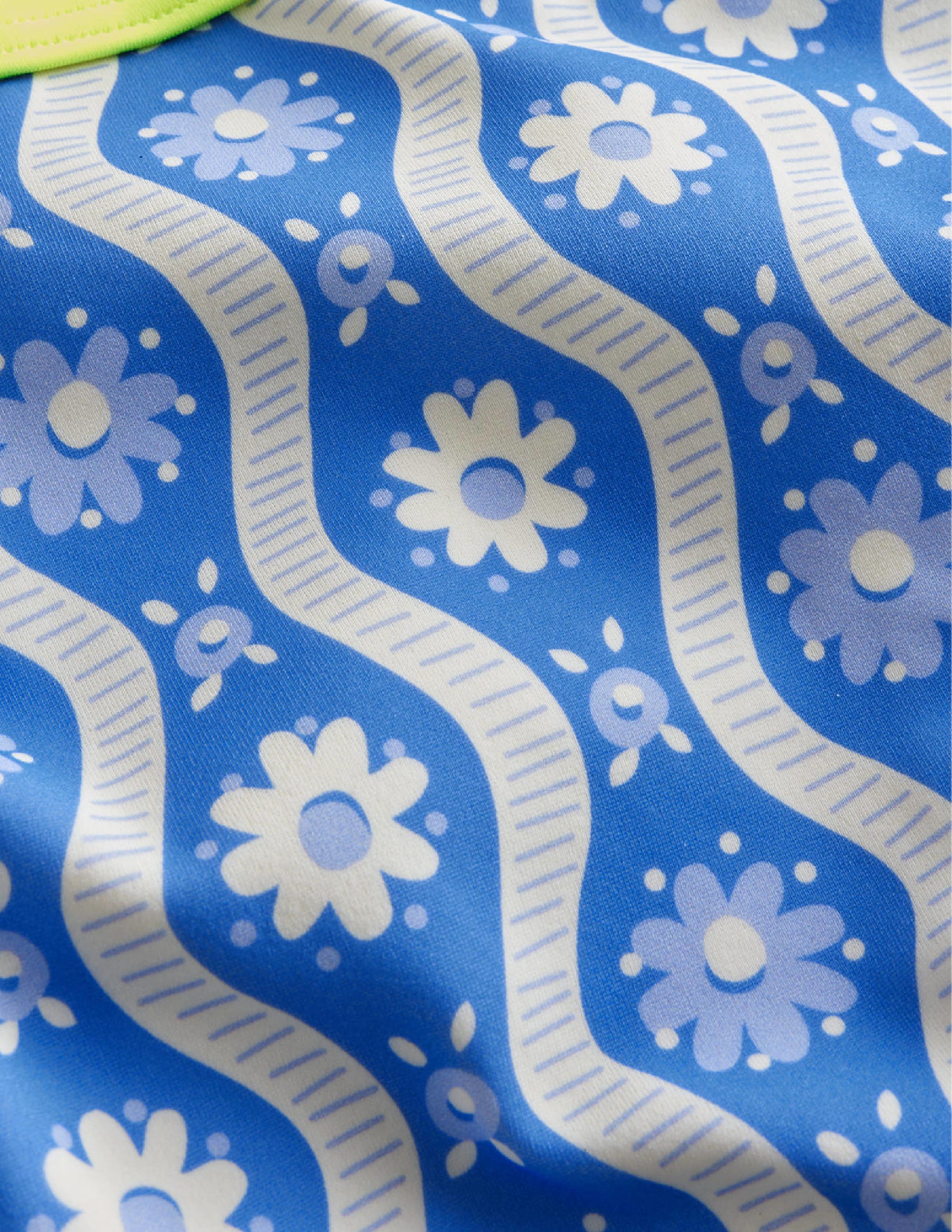 Bas de bikini à motif-Motif Daisy Wave bleu Penzance - Image 3