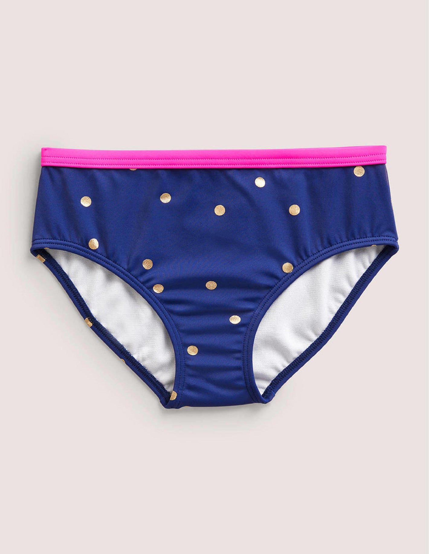 Gemusterte Bikinihose-Marineblau Regenbogen Folienkonfetti