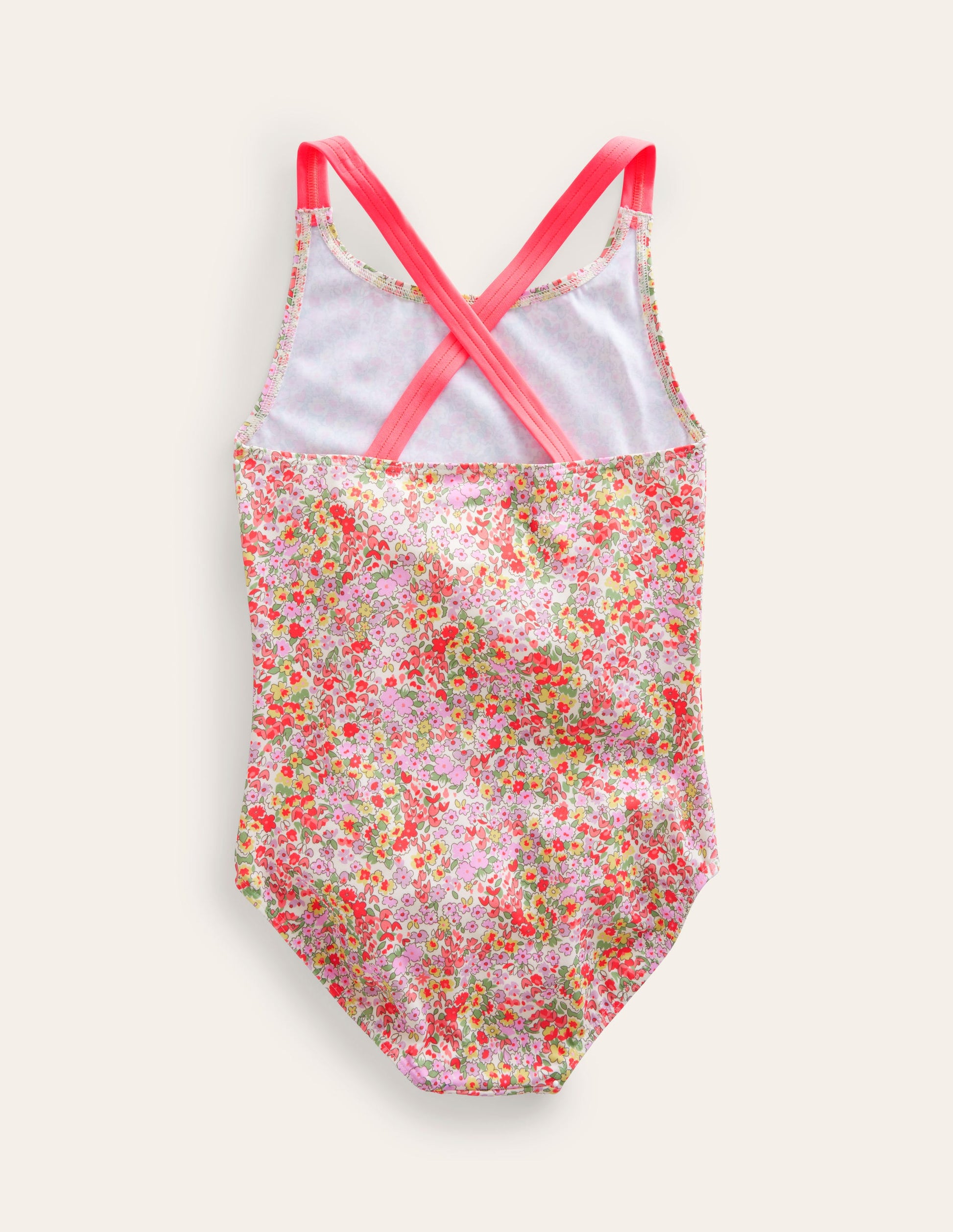 Maillot de bain imprimé croisé dans le dos-Motif floral Spring Time-2