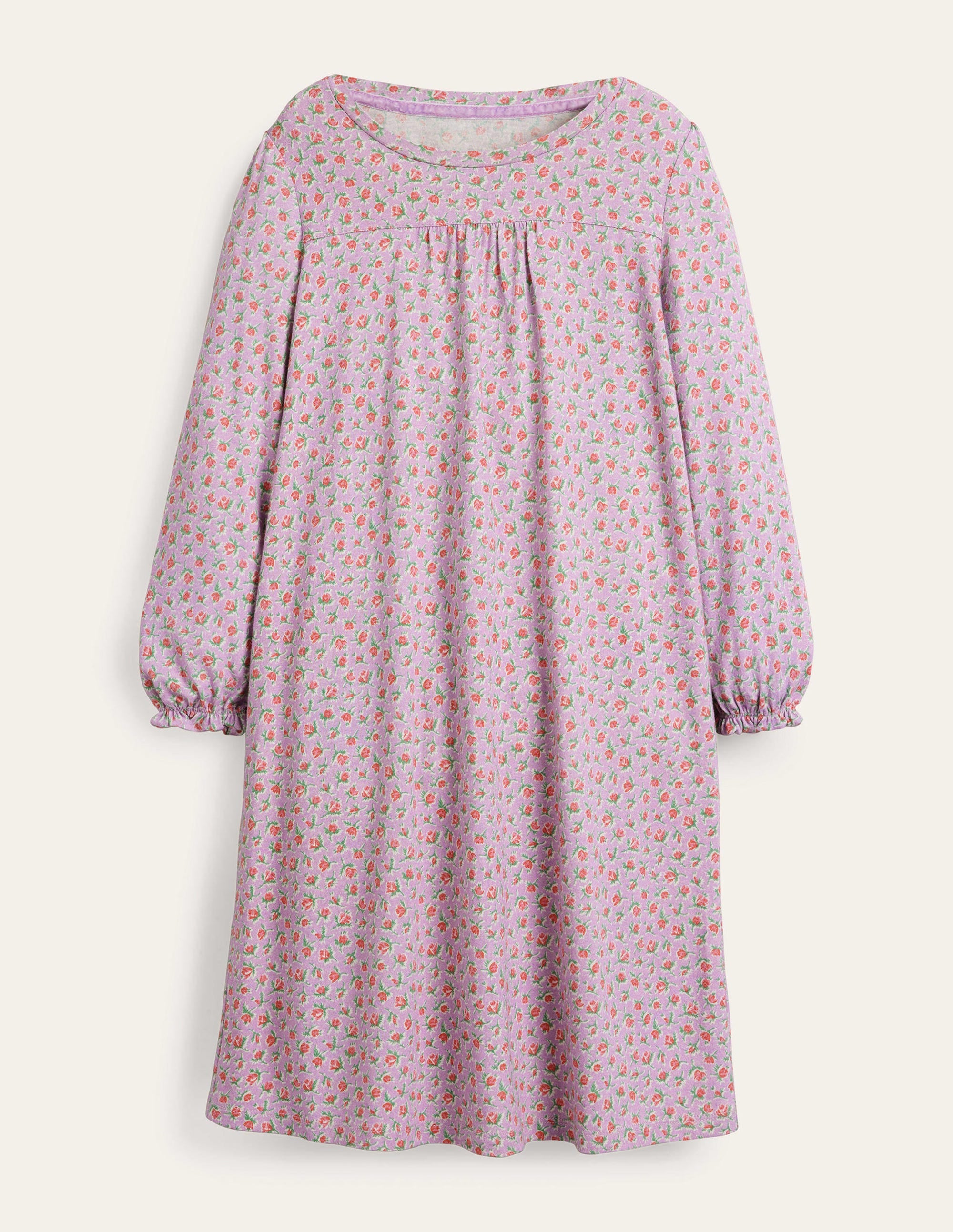 Chemise de nuit manches longues imprimée-Motif Vintage Sprig lilas - Image 1