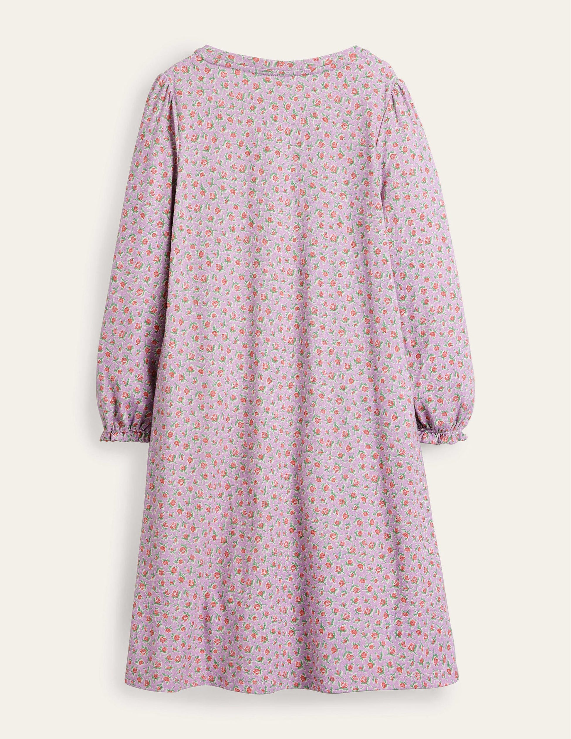 Chemise de nuit manches longues imprimée-Motif Vintage Sprig lilas-2