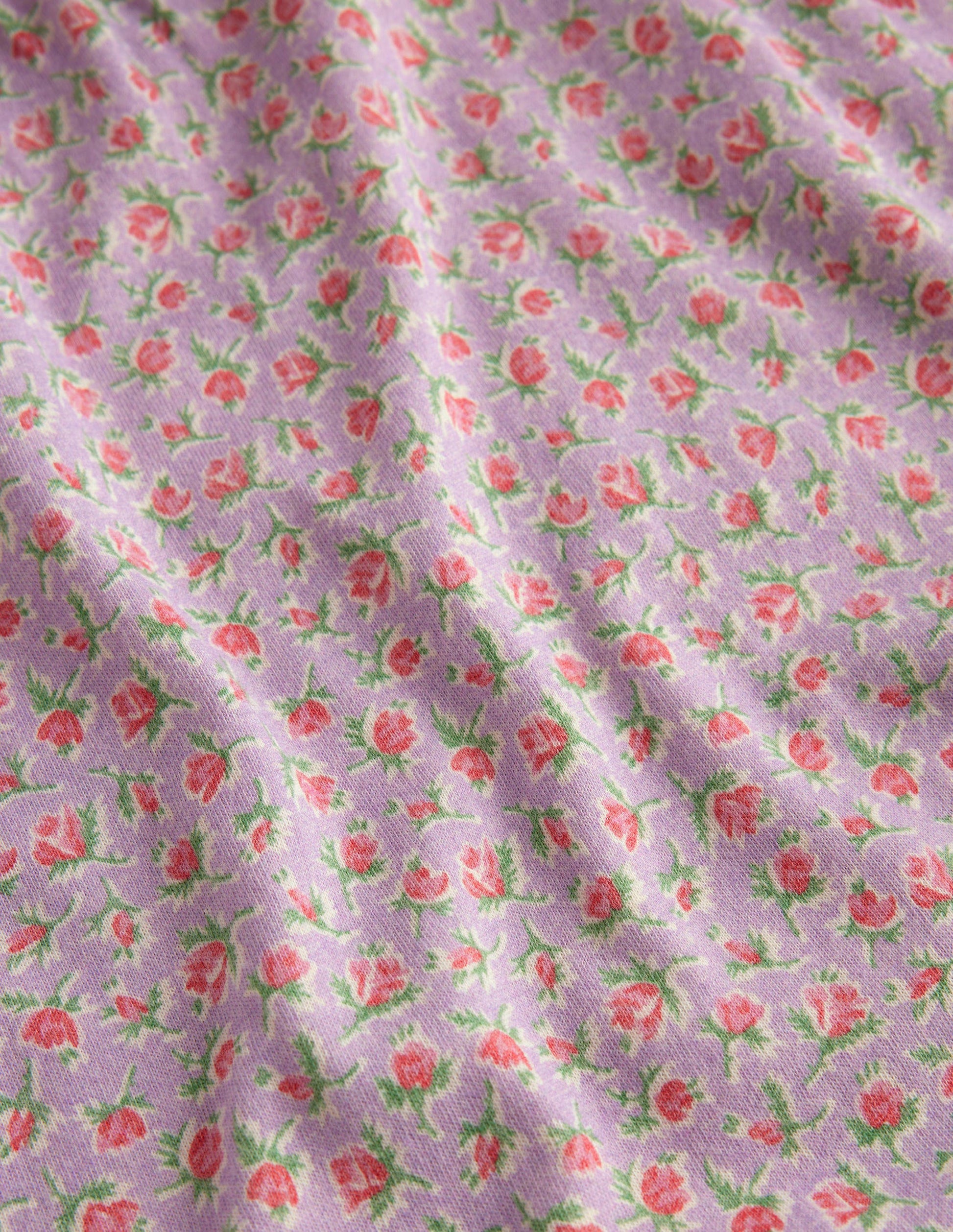 Chemise de nuit manches longues imprimée-Motif Vintage Sprig lilas-3