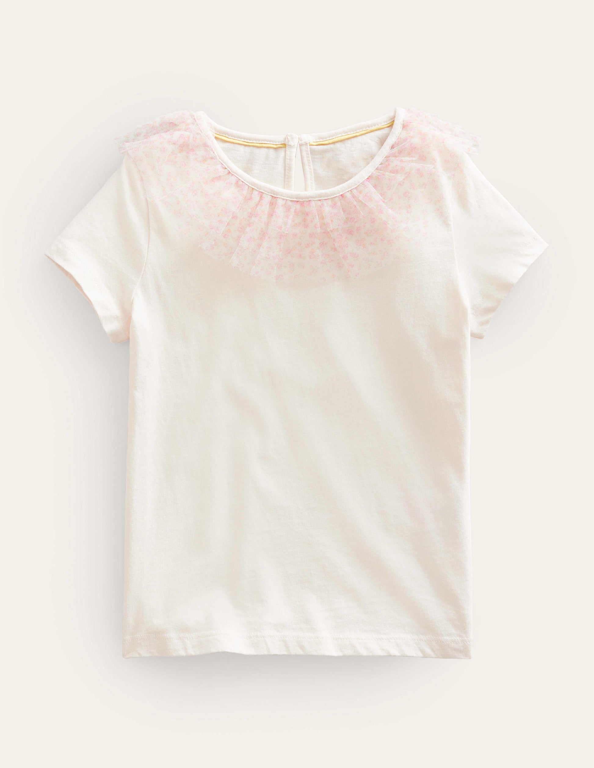 Jerseyoberteil mit Tüll-Vanille-1