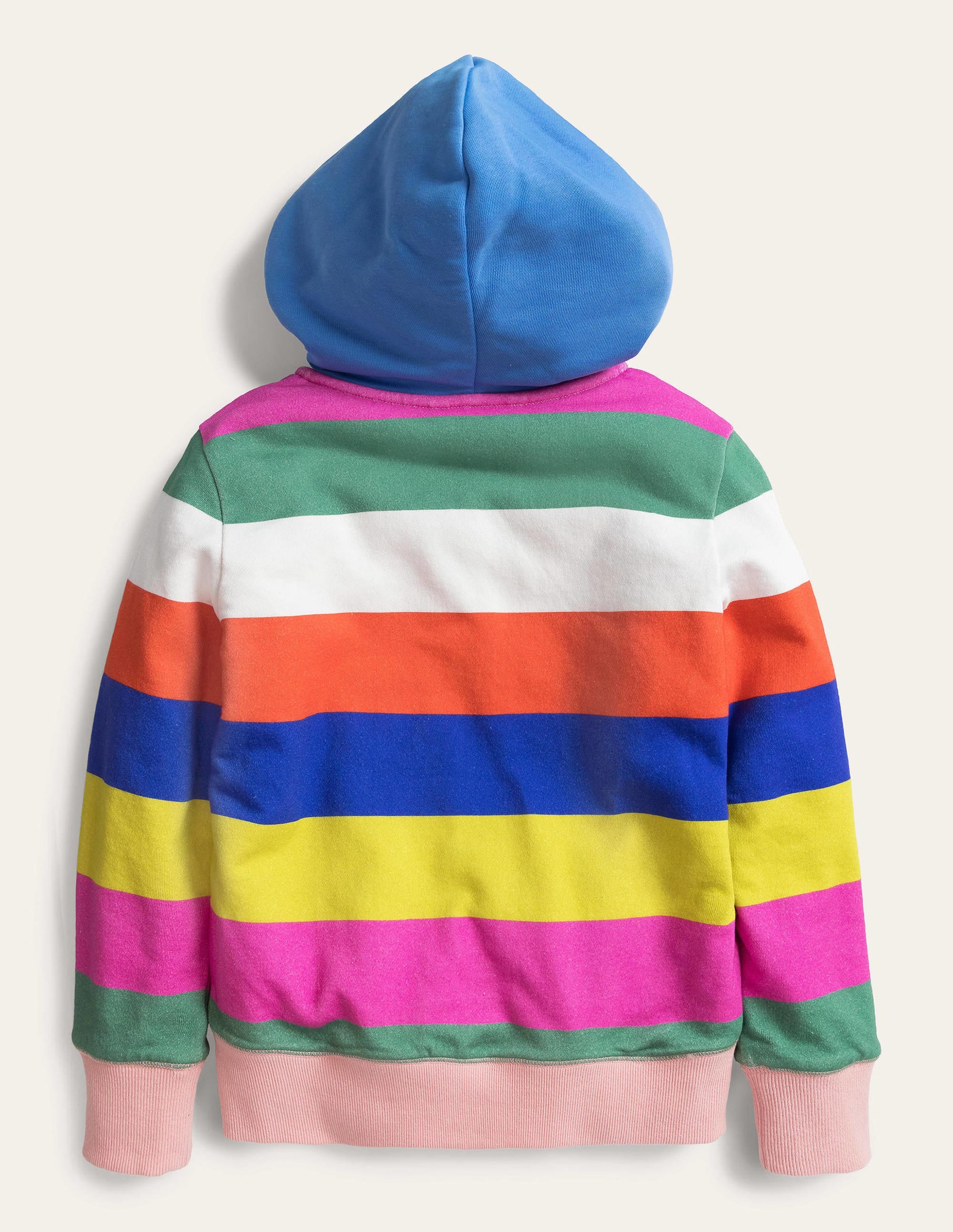 Kapuzenpulli mit Zottelfutter-Bunt, Gestreift - Image 2