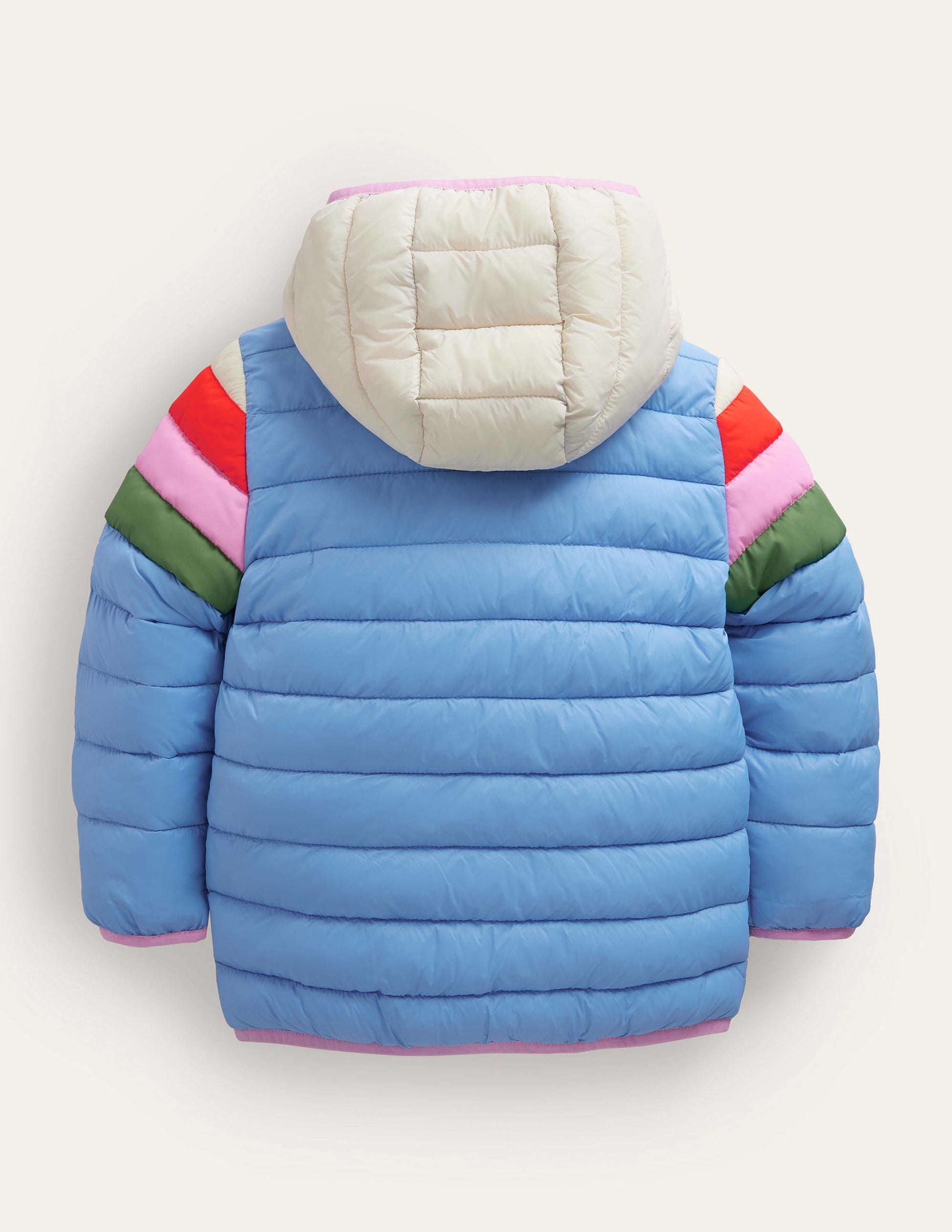 Cosy Pack-away Padded Jacket-Provence Blue Stripe-2