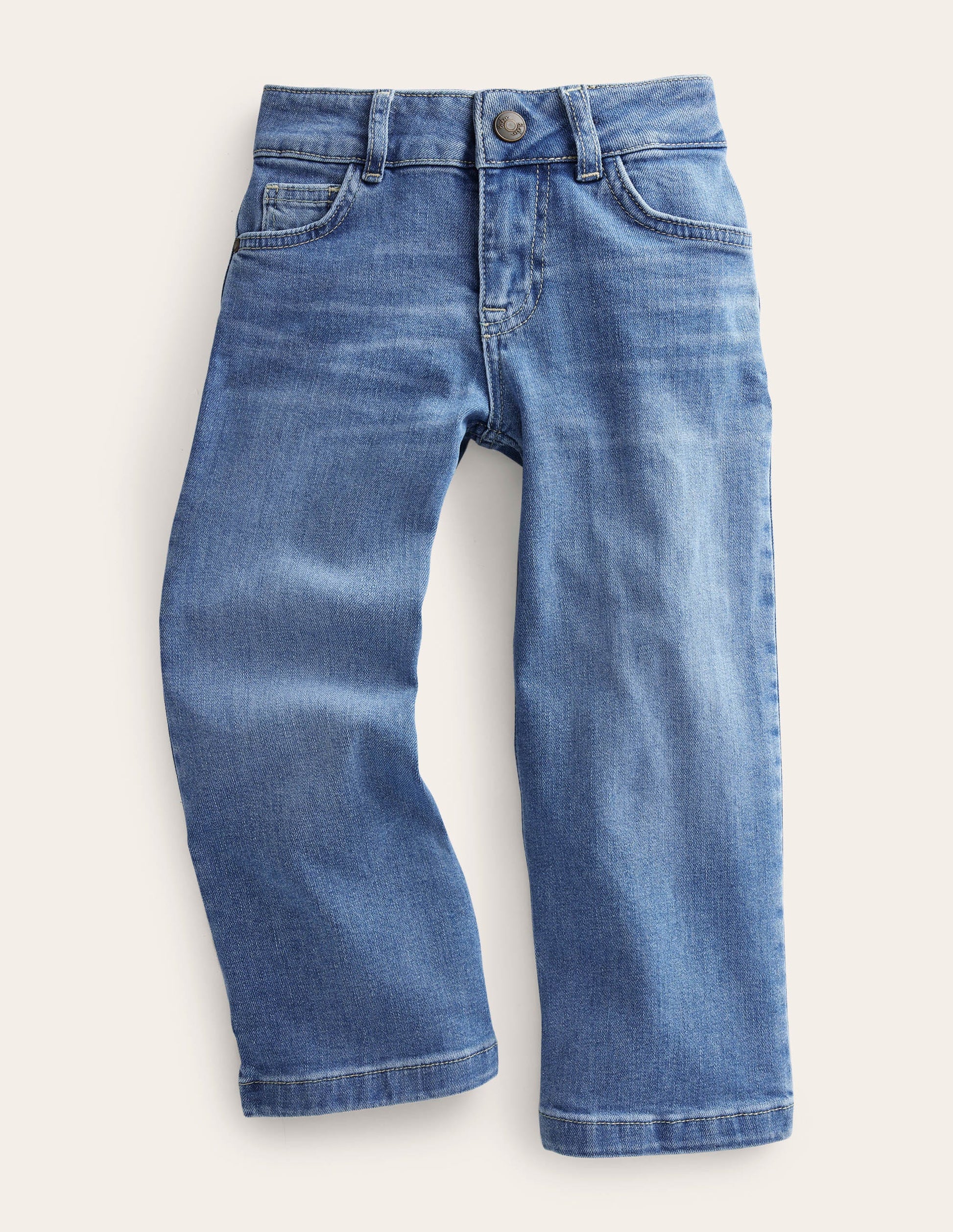 Jean droit évasé-Denim clair-1