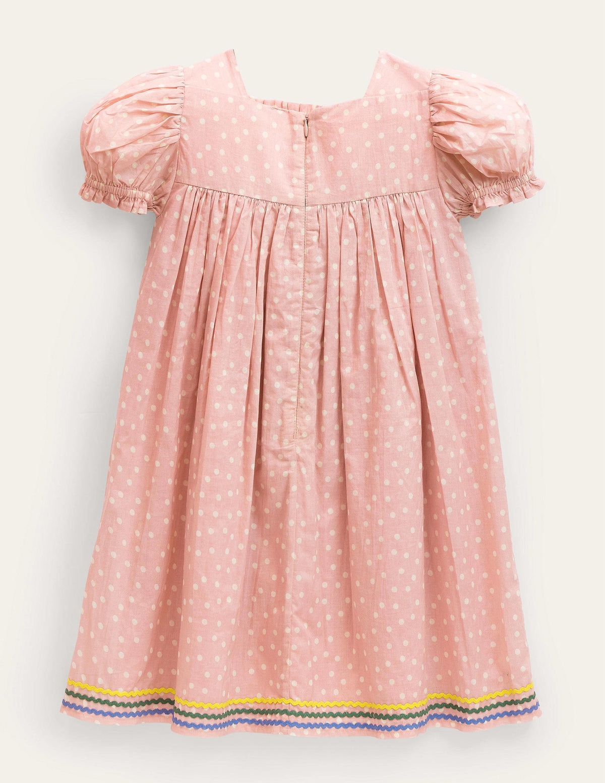 Webkleid mit Stickerei-Delfinrosa, Getupft/Blumenmuster-2