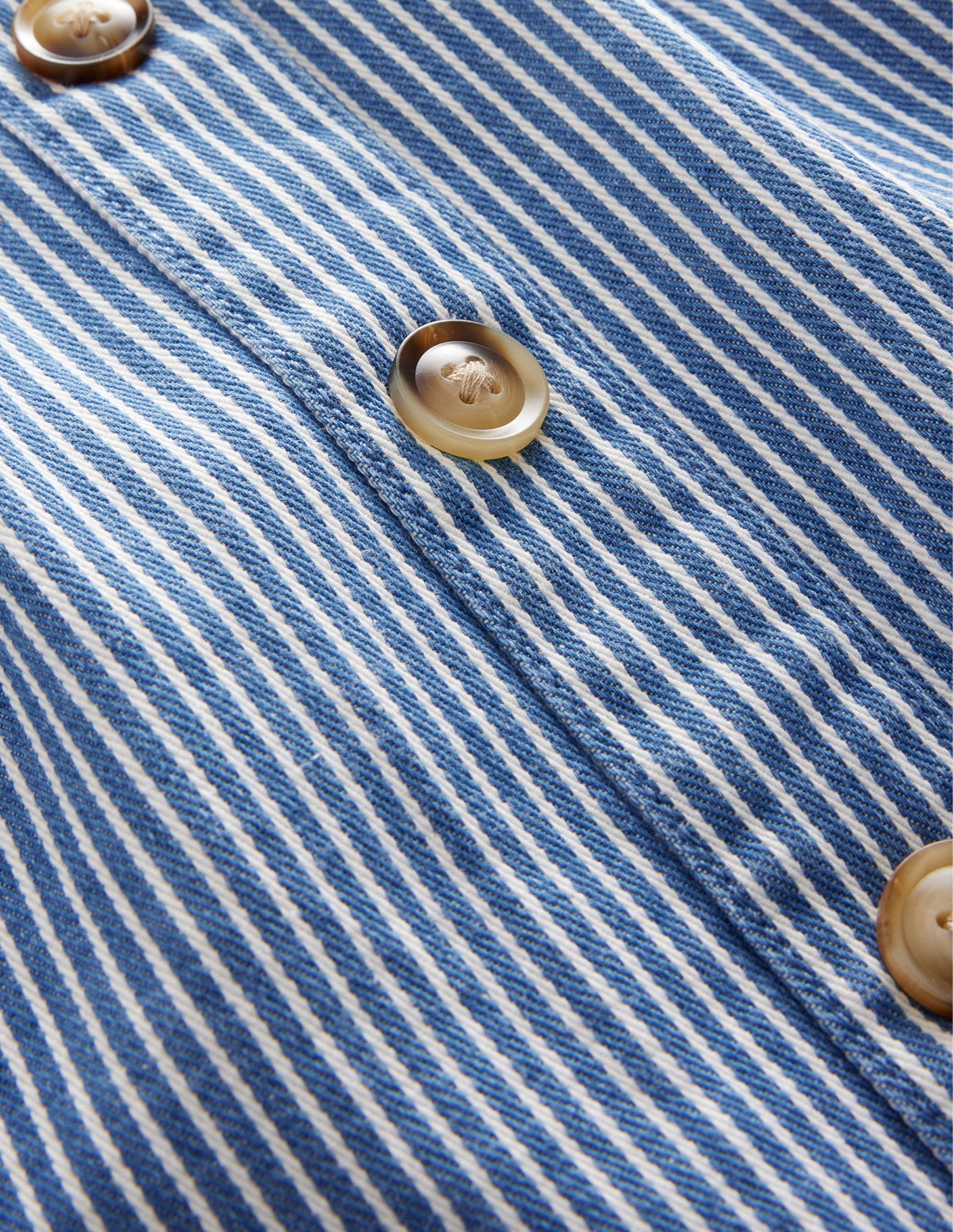 Jeansrock mit Knopfleiste-Indigoblau, Feine Streifen-3