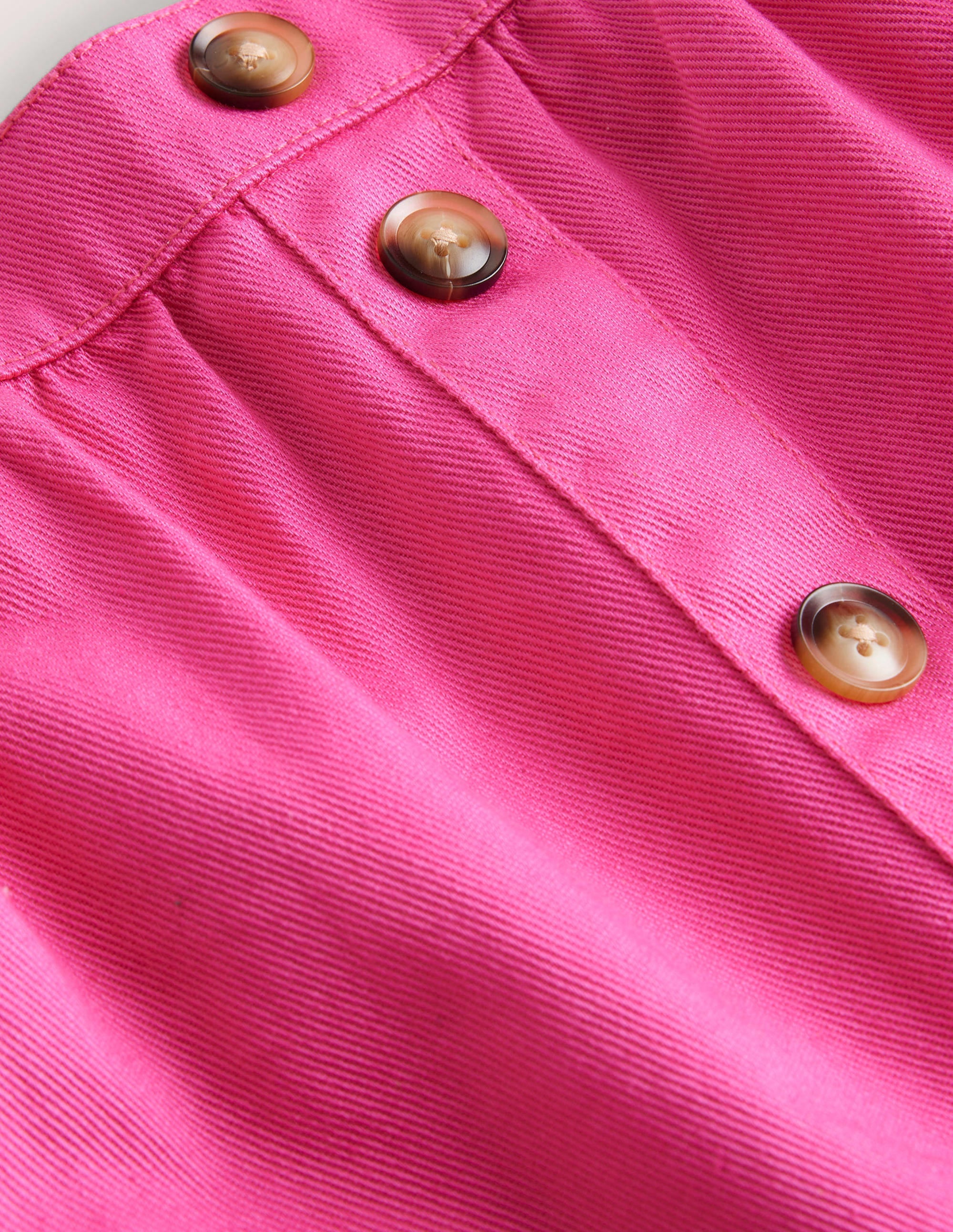 Jupe boutonnée en jean-Rose bonheur - Image 3