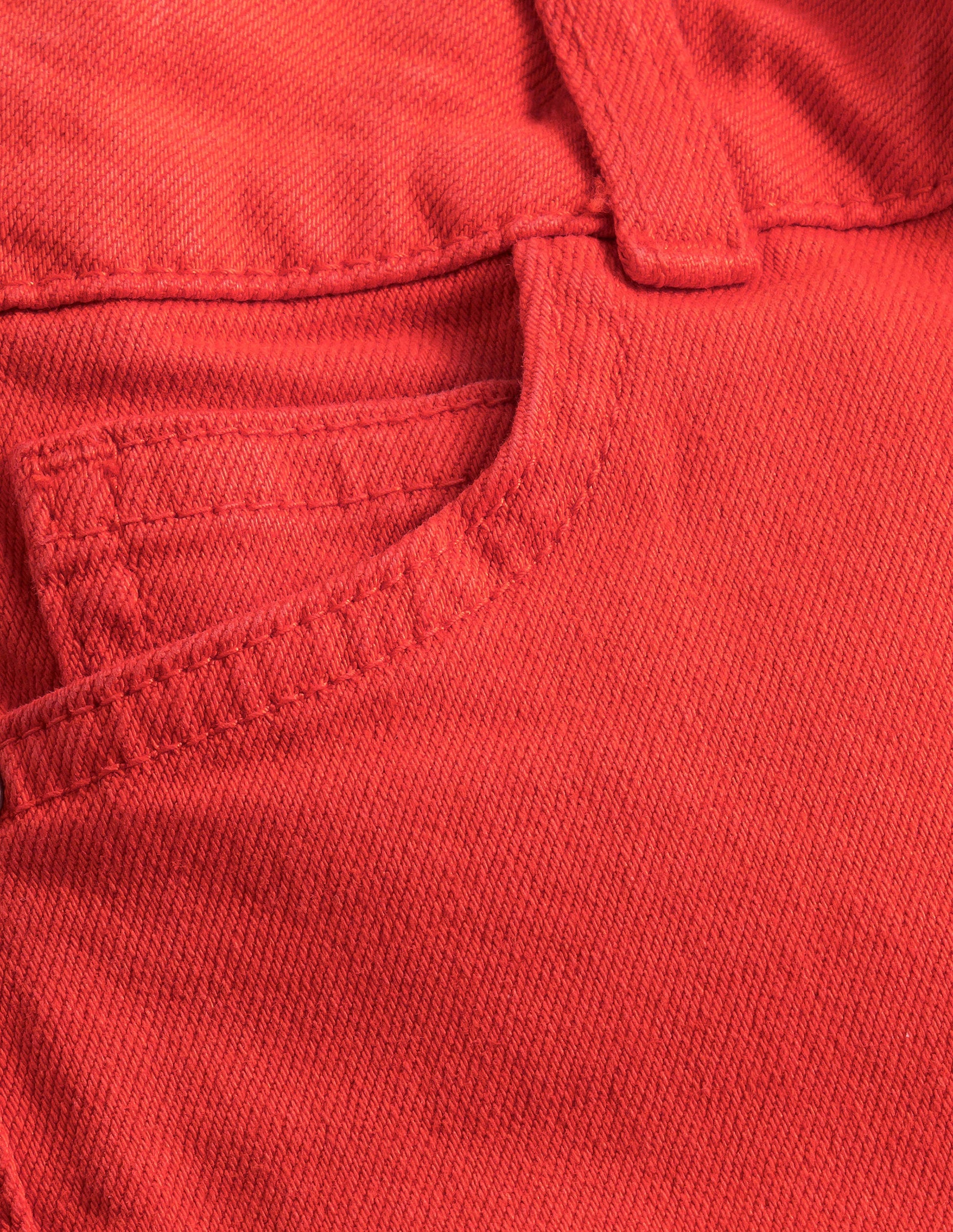 Ausgestellte Jeans-Mandarinenrot-3