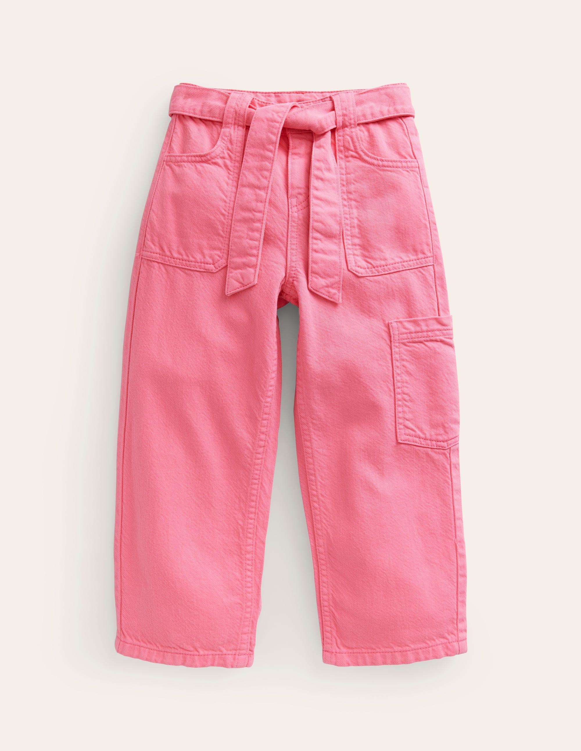 Cargohose mit Bindegürtel-Pastell-Orchideenrosa - Image 1