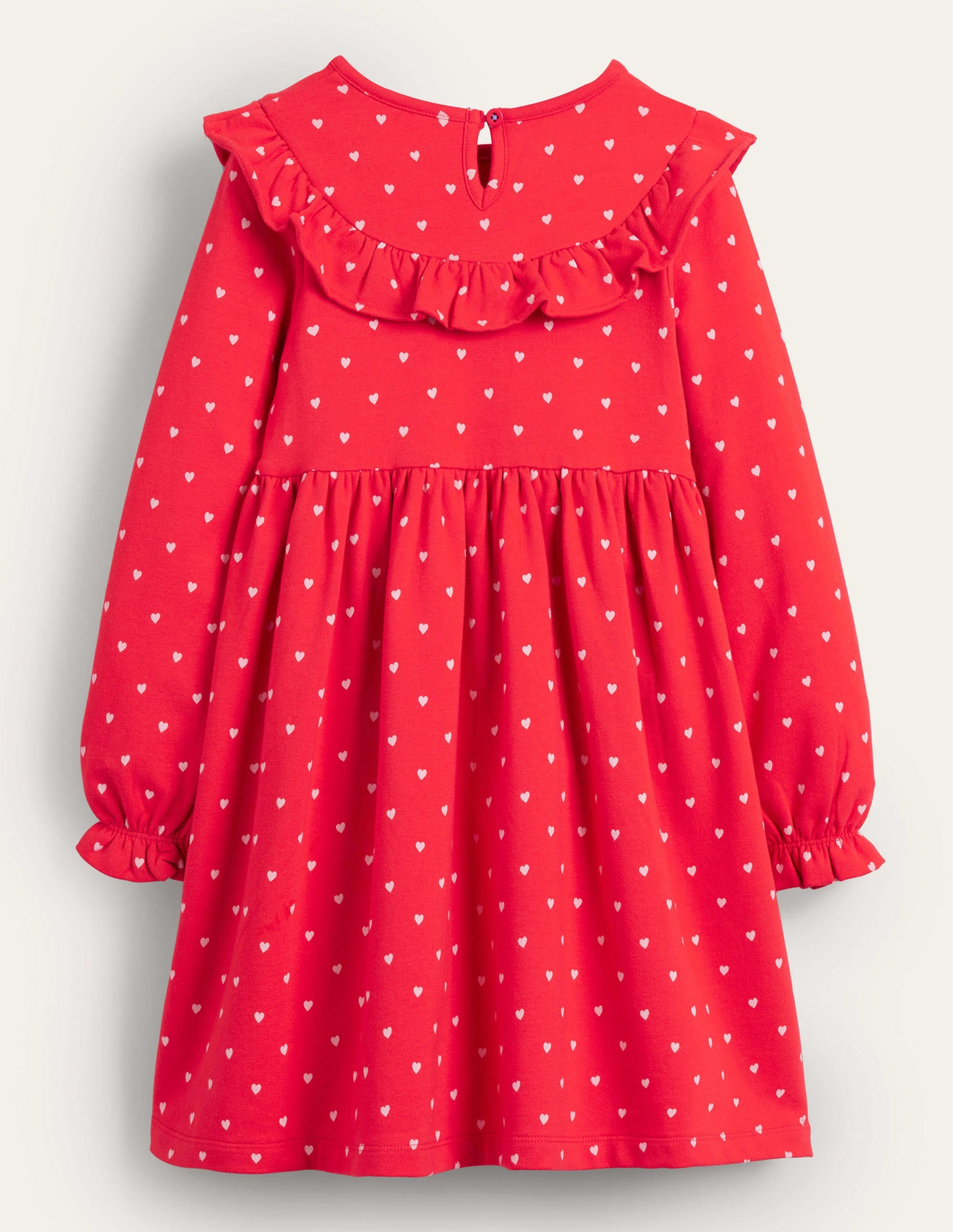Robe en jersey avec empiècement en dentelle-Petits cœurs tarte aux fraises - Image 2