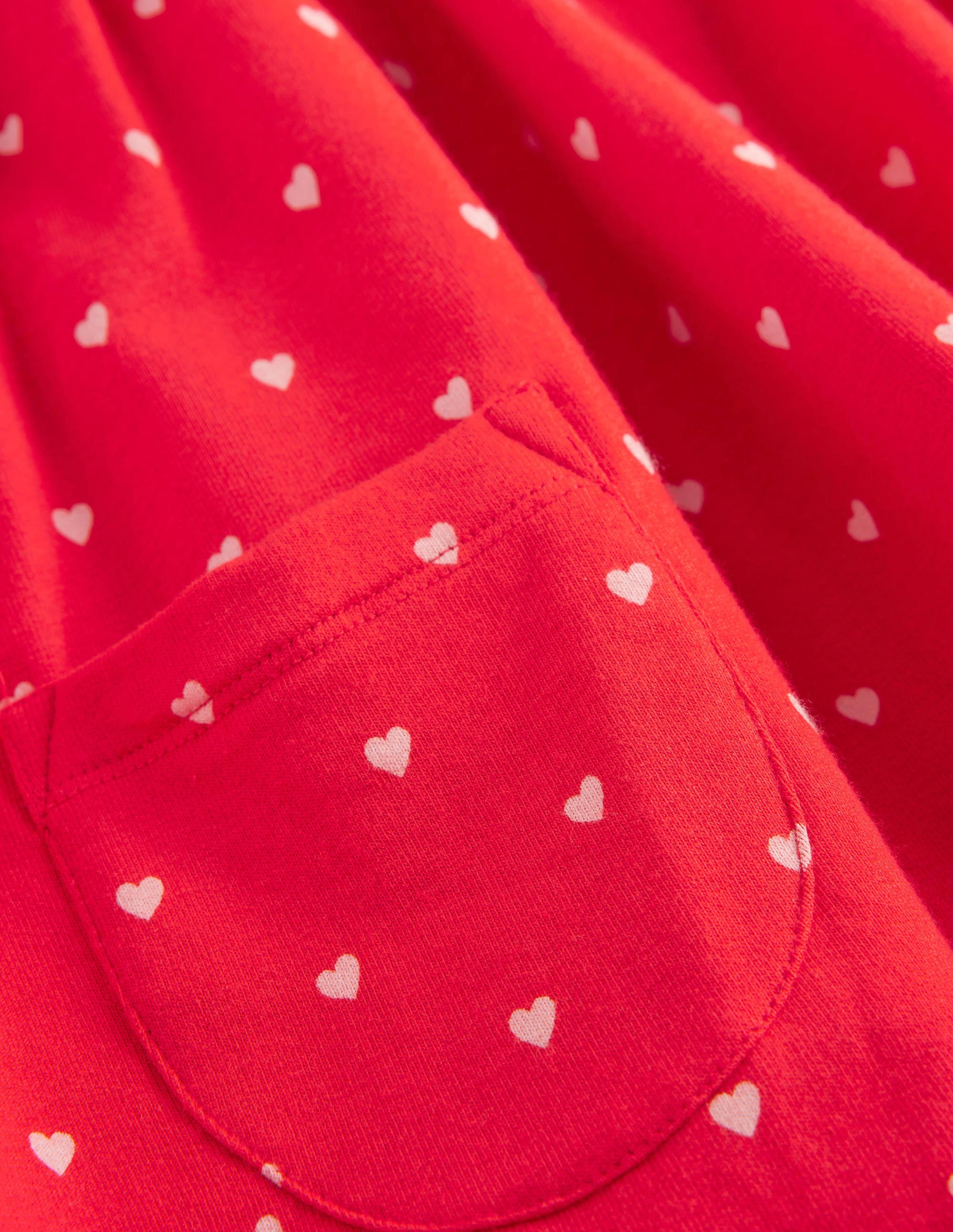 Robe en jersey avec empiècement en dentelle-Petits cœurs tarte aux fraises - Image 3