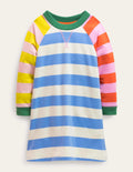 Sporty Raglan Dress-Provence Blue/Vanilla Pod