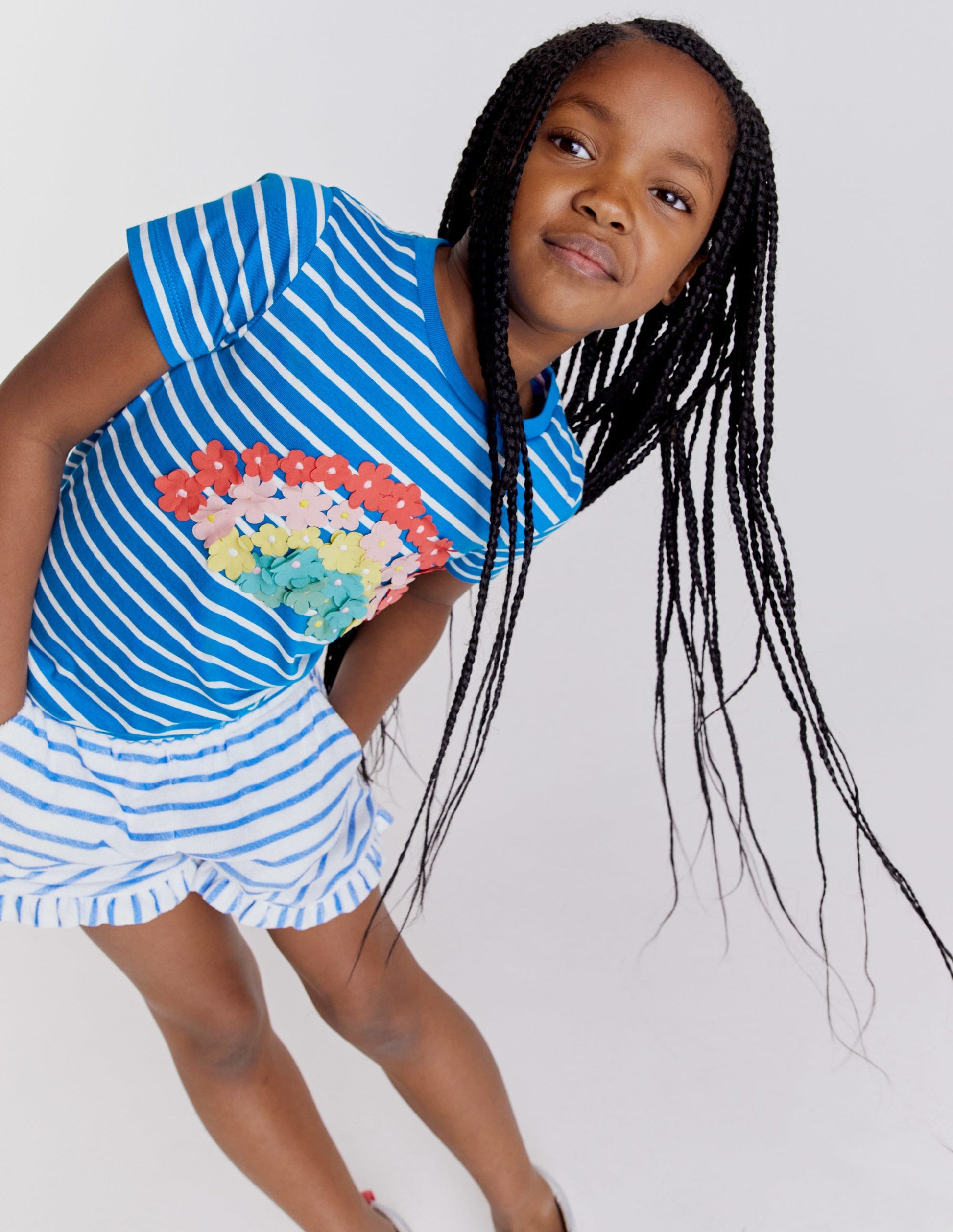T-shirt aérien-Marina vif/ivoire-4