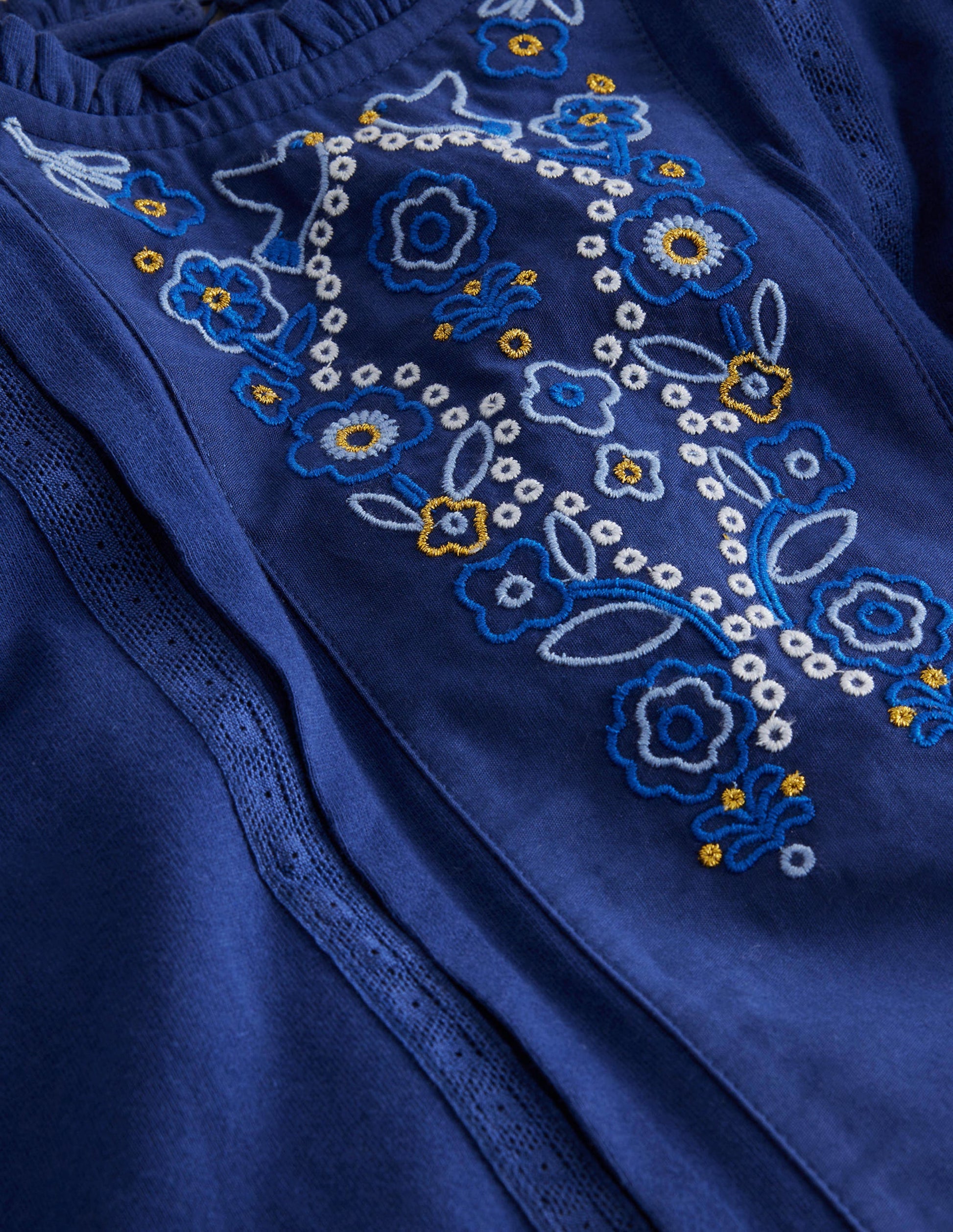 Top en jersey et dentelle-Bleu tribord-3