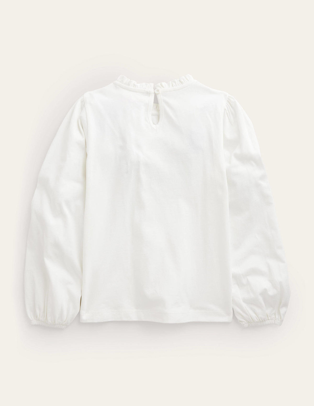 Jerseyoberteil mit Spitzenmix-Naturweiß - Image 2