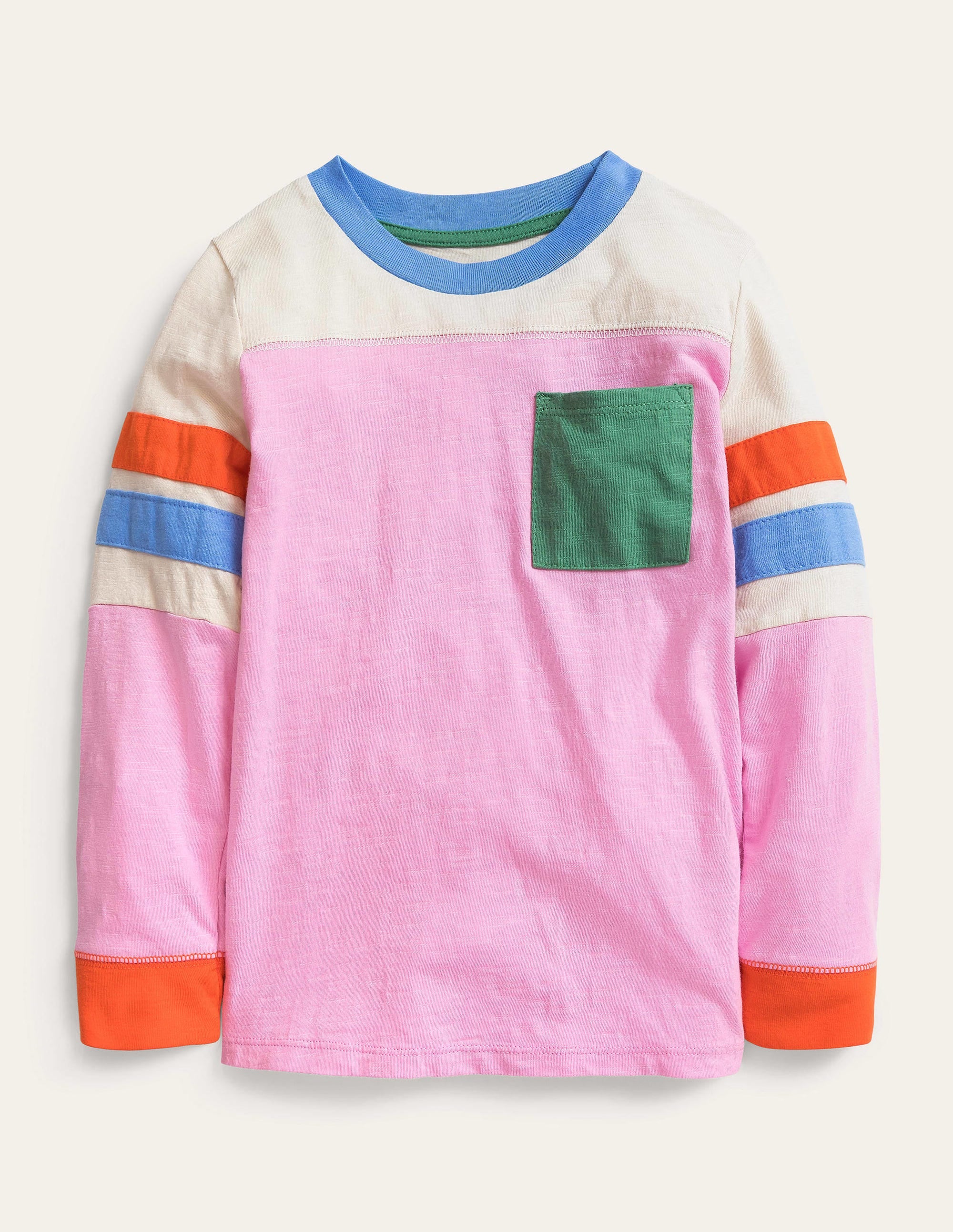T-shirt colourblock-Rose mousseline lilas - Image 1
