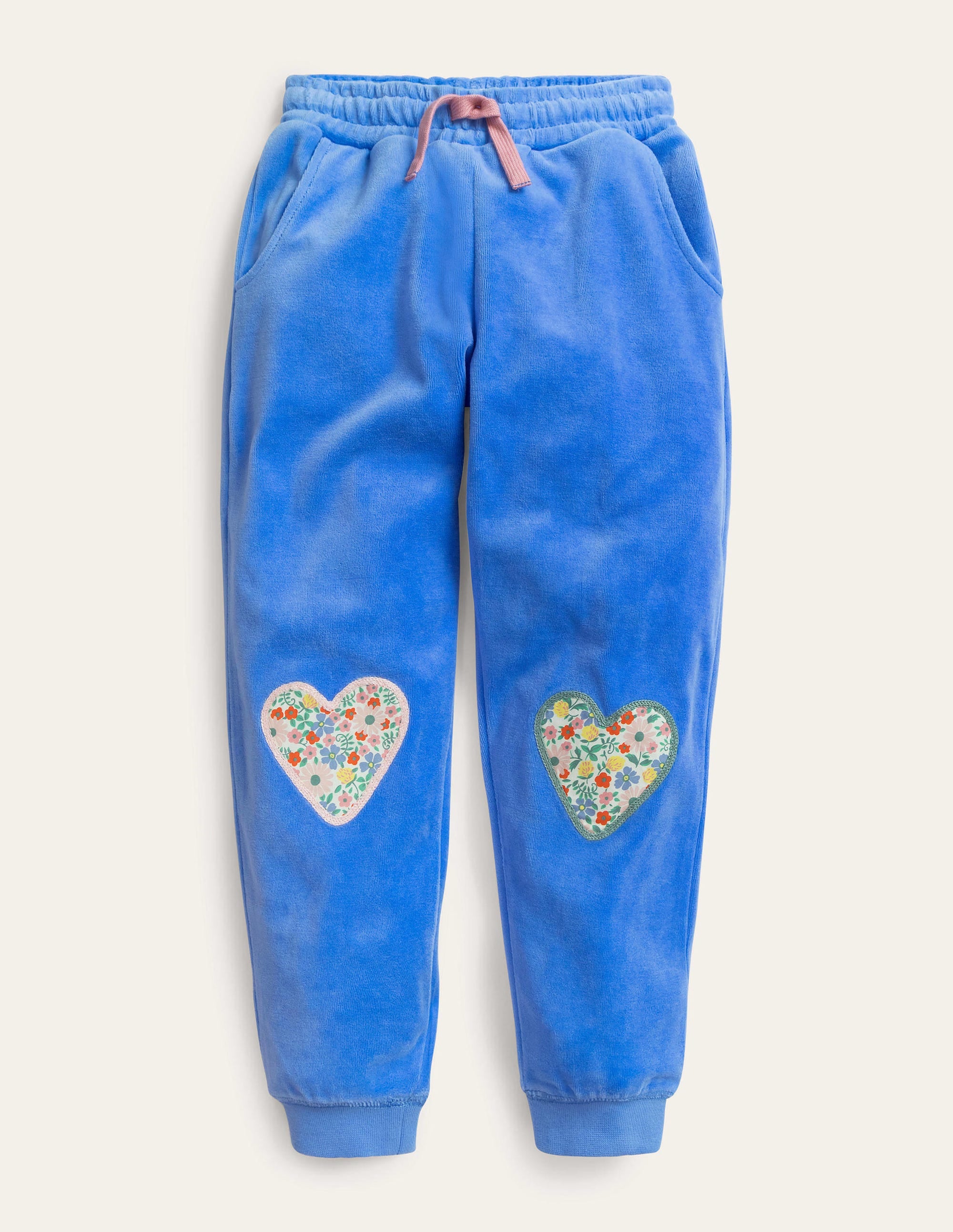 Bas de jogging fun-Cœurs bleu chiné - Image 1