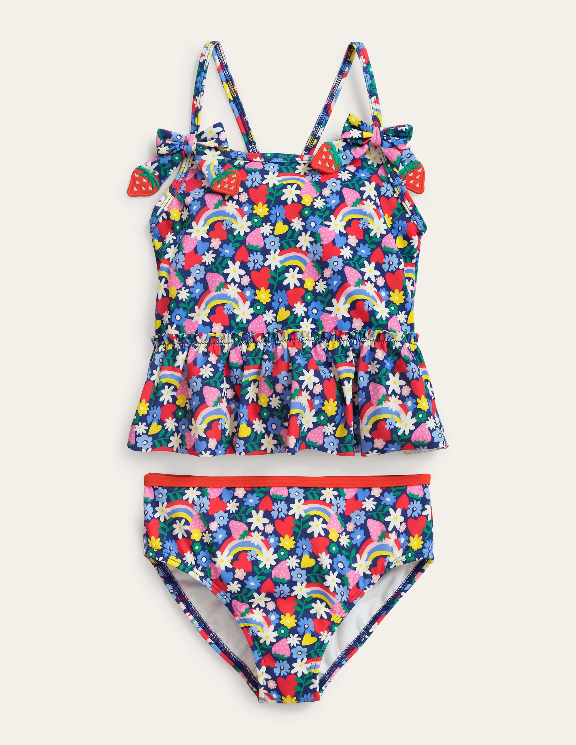 Tankini-Ivoire et motif vaporeux arc-en-ciel multi - Image 1