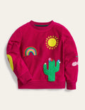 Sweat en éponge avec logo-Rose sucre d'orge