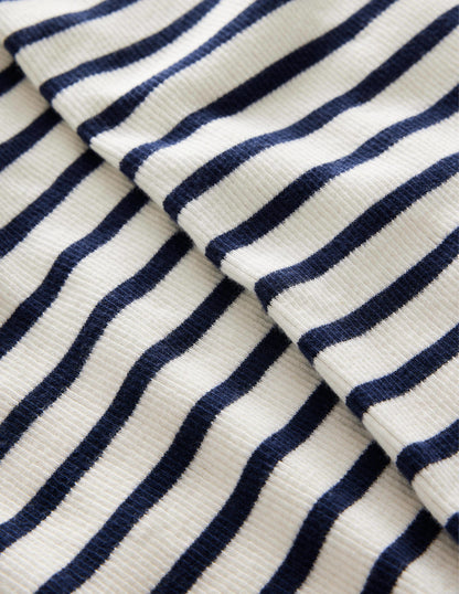 Jersey Kick Flare Leggings-Ivory/Navy-5