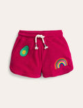 Short en éponge avec appliqué-Sucre d'orge