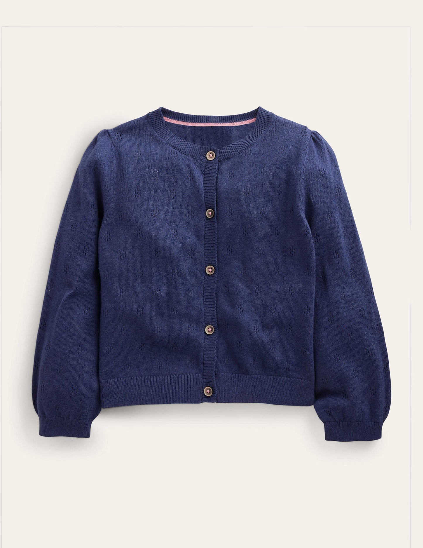 Baumwollkaschmircardigan-Schuluniform-Navy