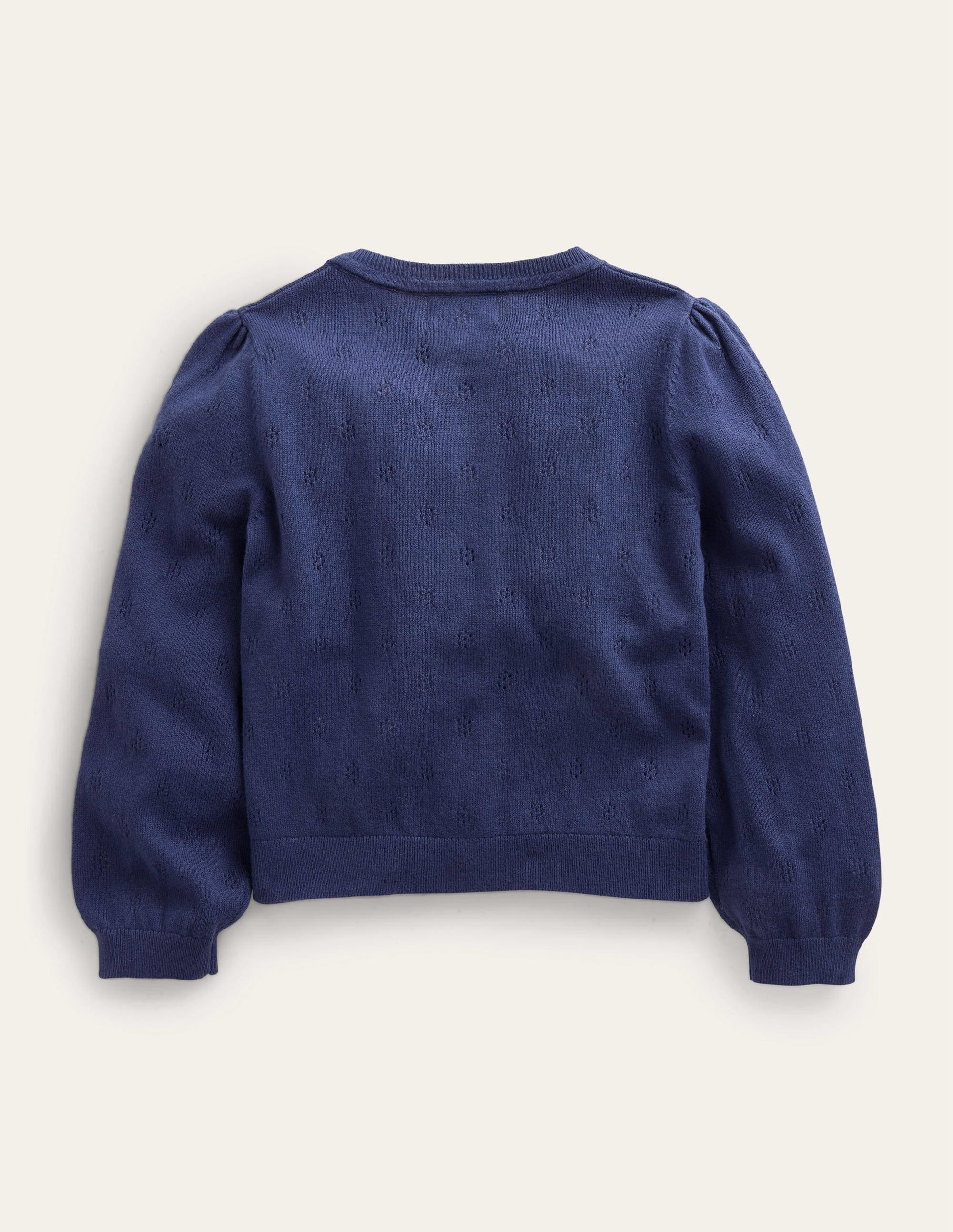 Cardigan en coton et cachemire-Bleu marine universitaire - Image 2