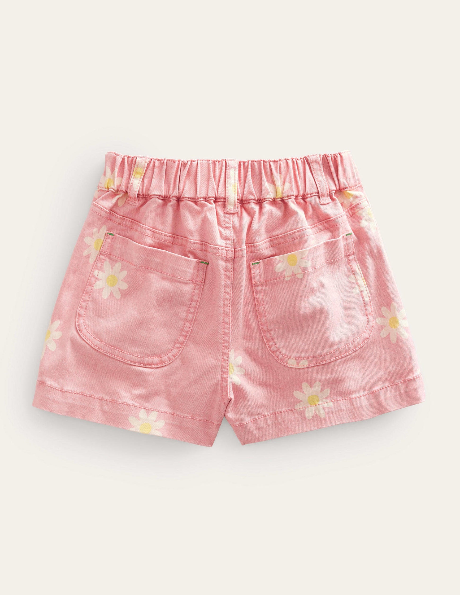 Shorts mit aufgesetzten Taschen-Rosa, Gänseblümchen-Stempel-2