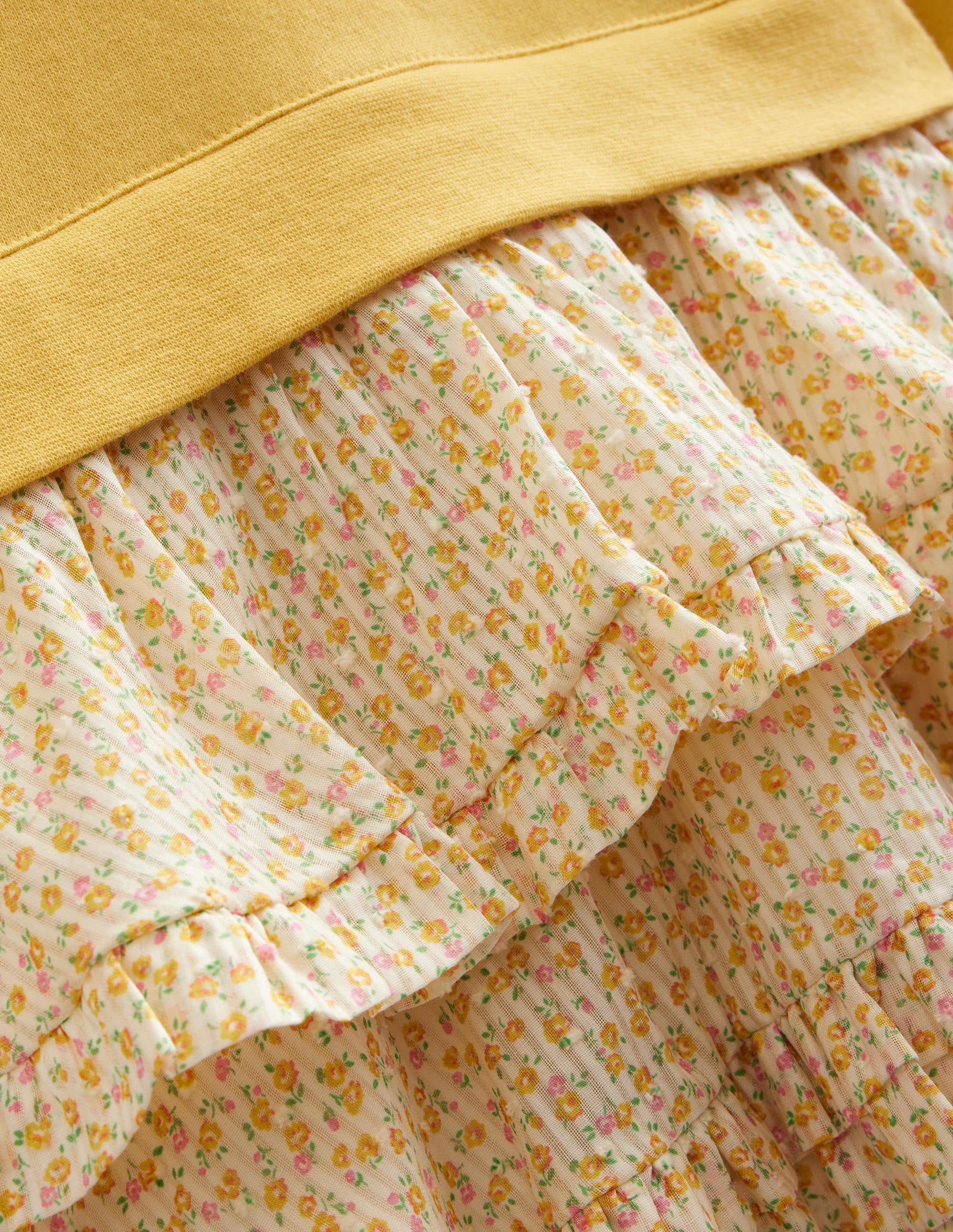 Sweat Woven Mix Dress-Sweet Honeycomb Yellow - Image 3