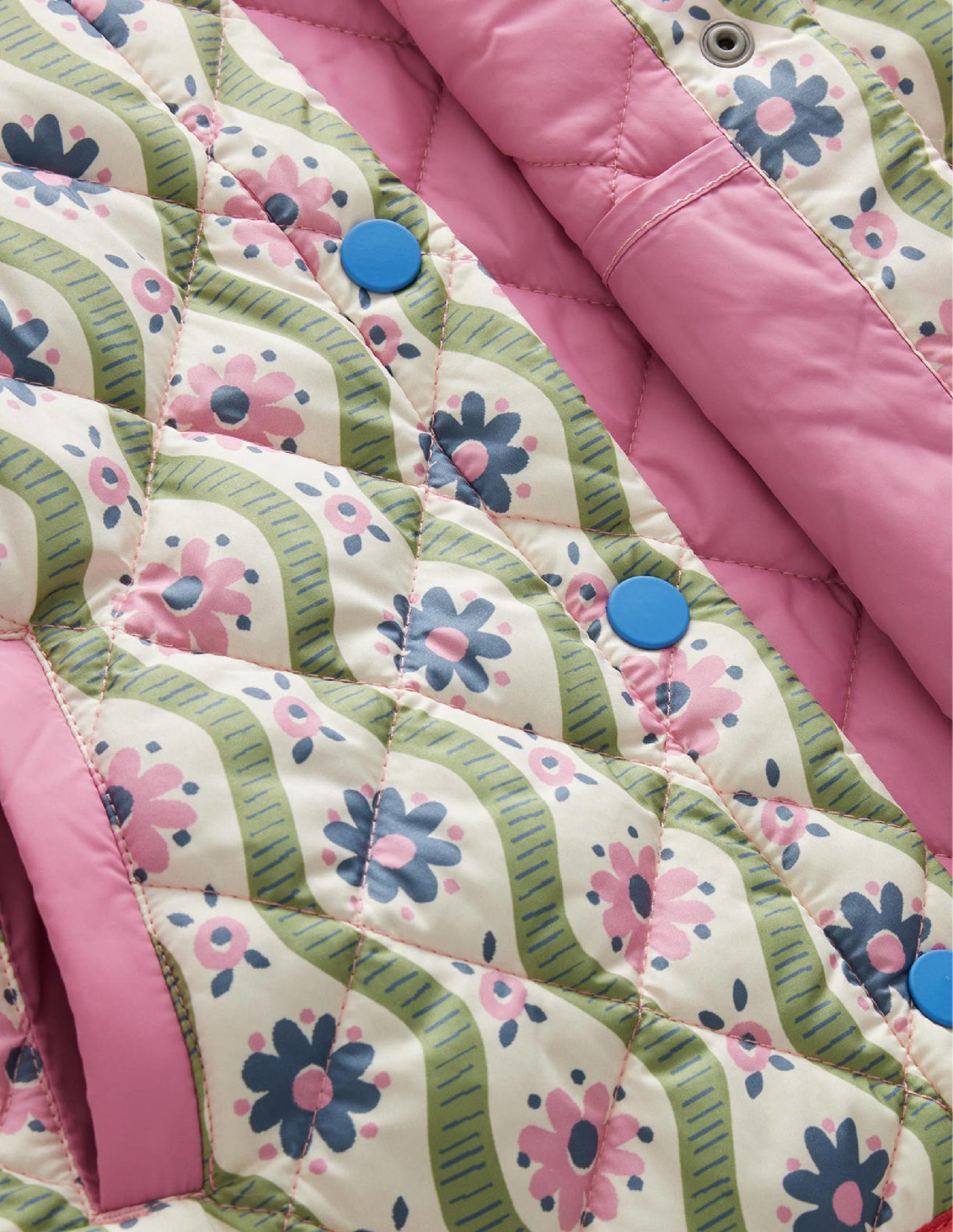 Blouson bomber matelassé-Grand motif Daisy Wave gousse de vanille - Image 3