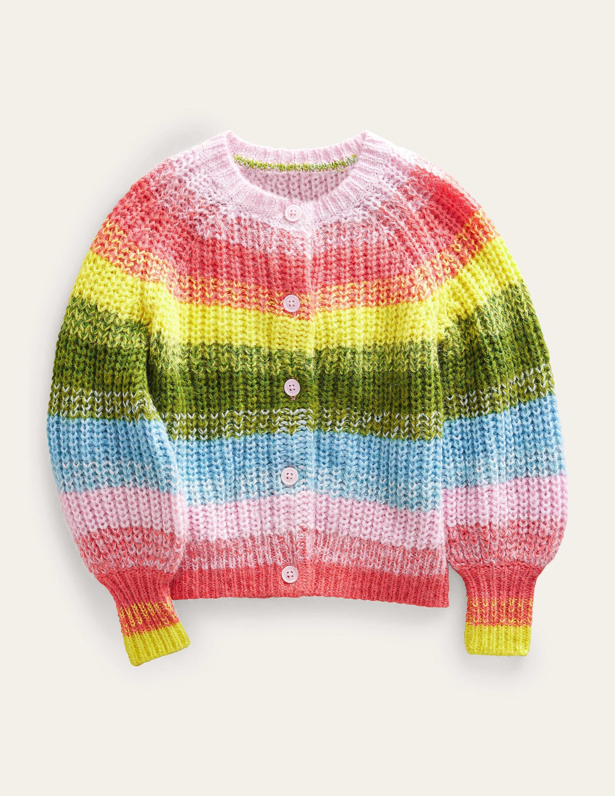 Cardigan mit Regenbogen-Farbverlauf-Bunt - Image 1