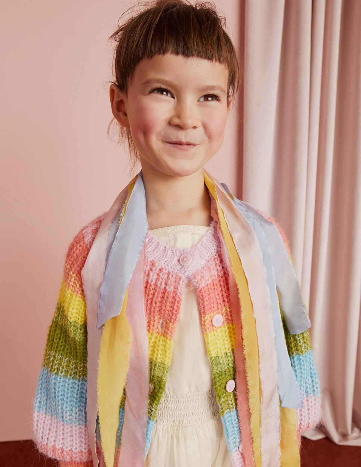Cardigan mit Regenbogen-Farbverlauf-Bunt - Image 6