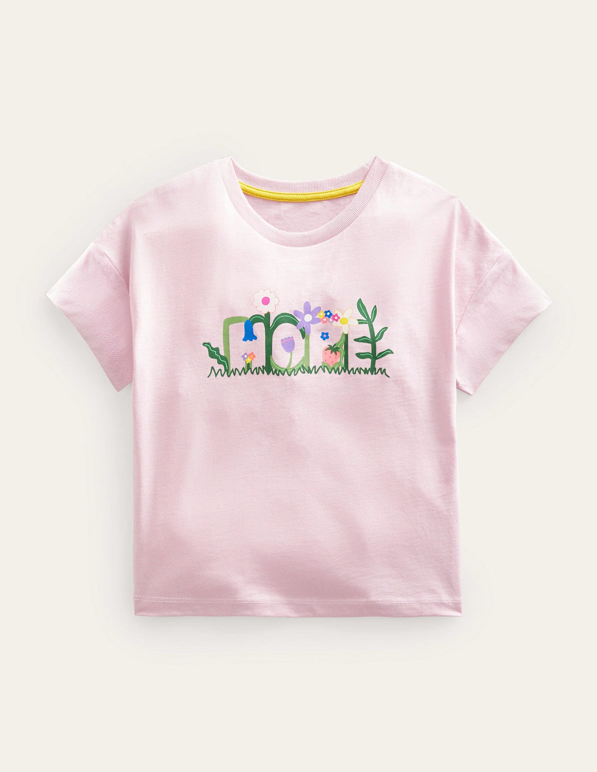 T-shirt à imprimé graphique-Motif Hope rose français-1
