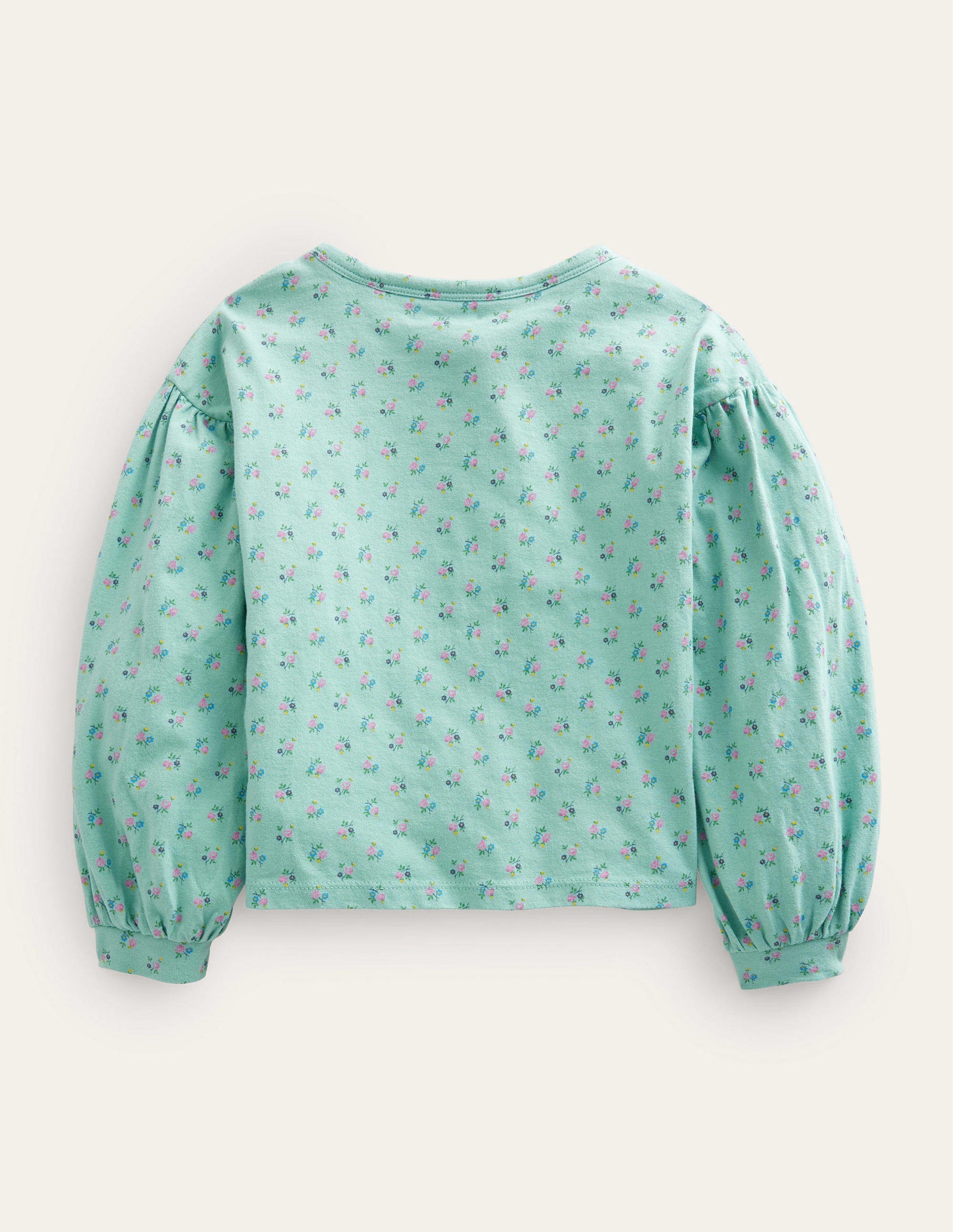 Haut brodé-Fleur sauvage bleu turquoise-2