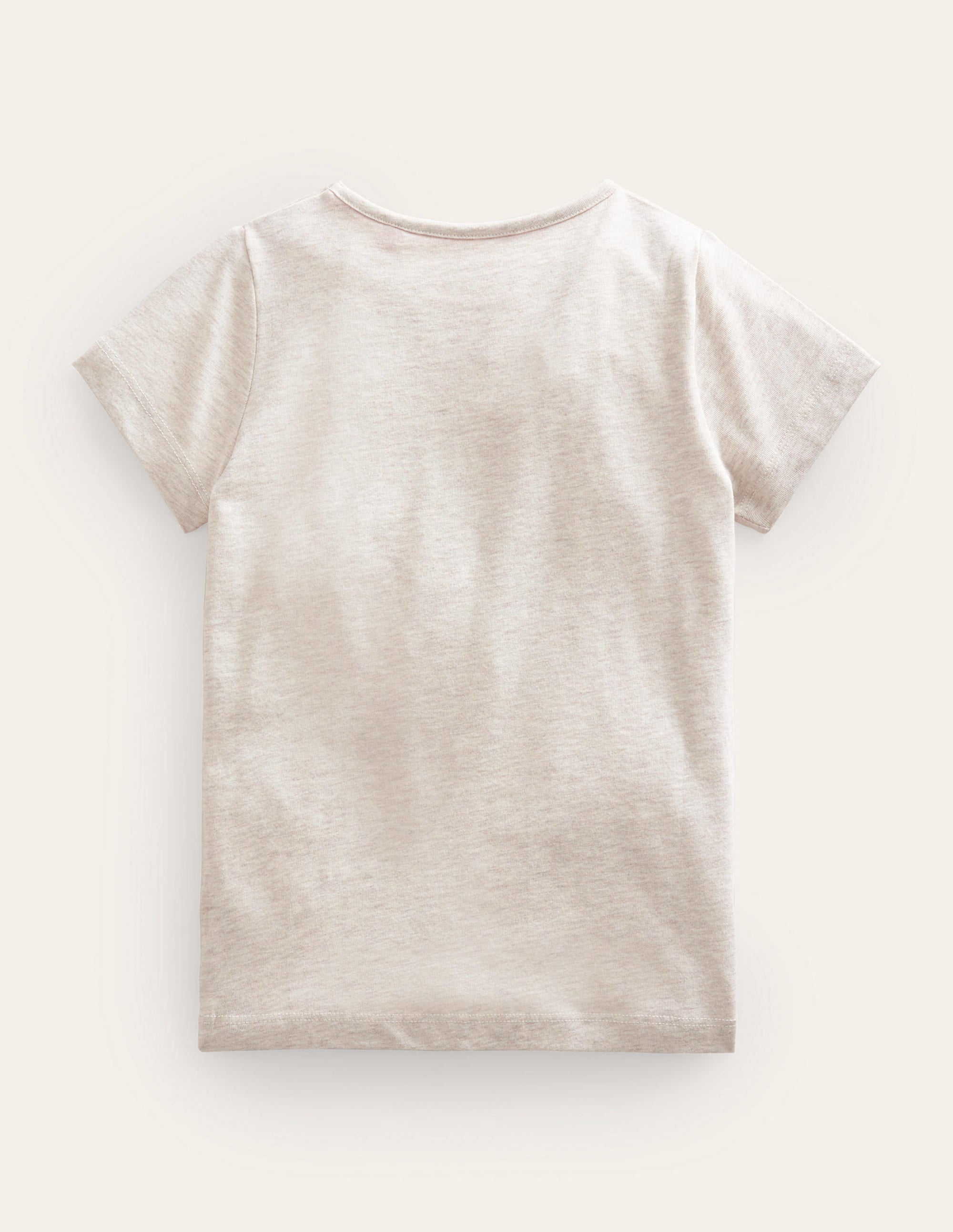 T-shirt éducatif avec logo-Papillon avoine chiné - Image 2