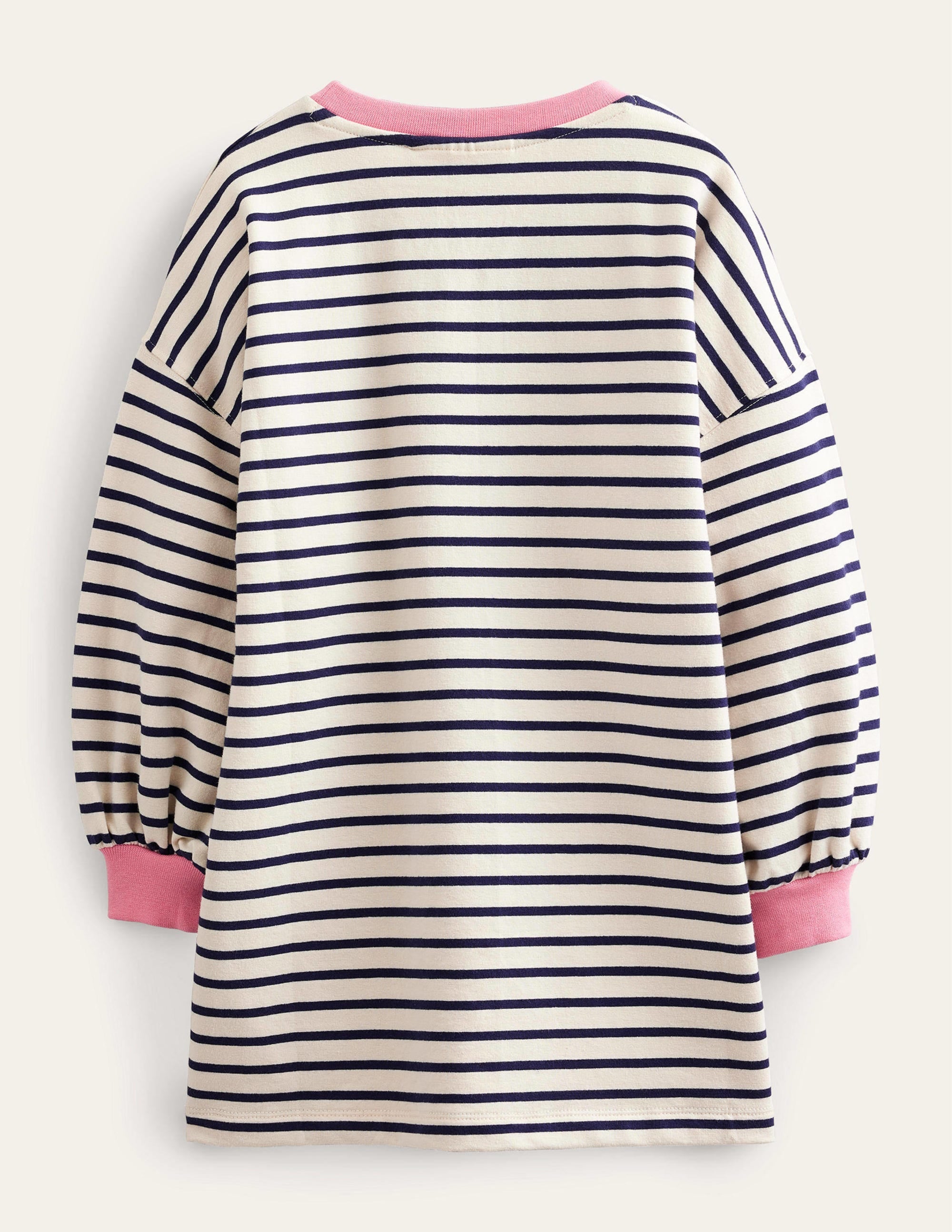 Sweat-Tunika mit Motiv-Vanille/Navy, Blumen - Image 2