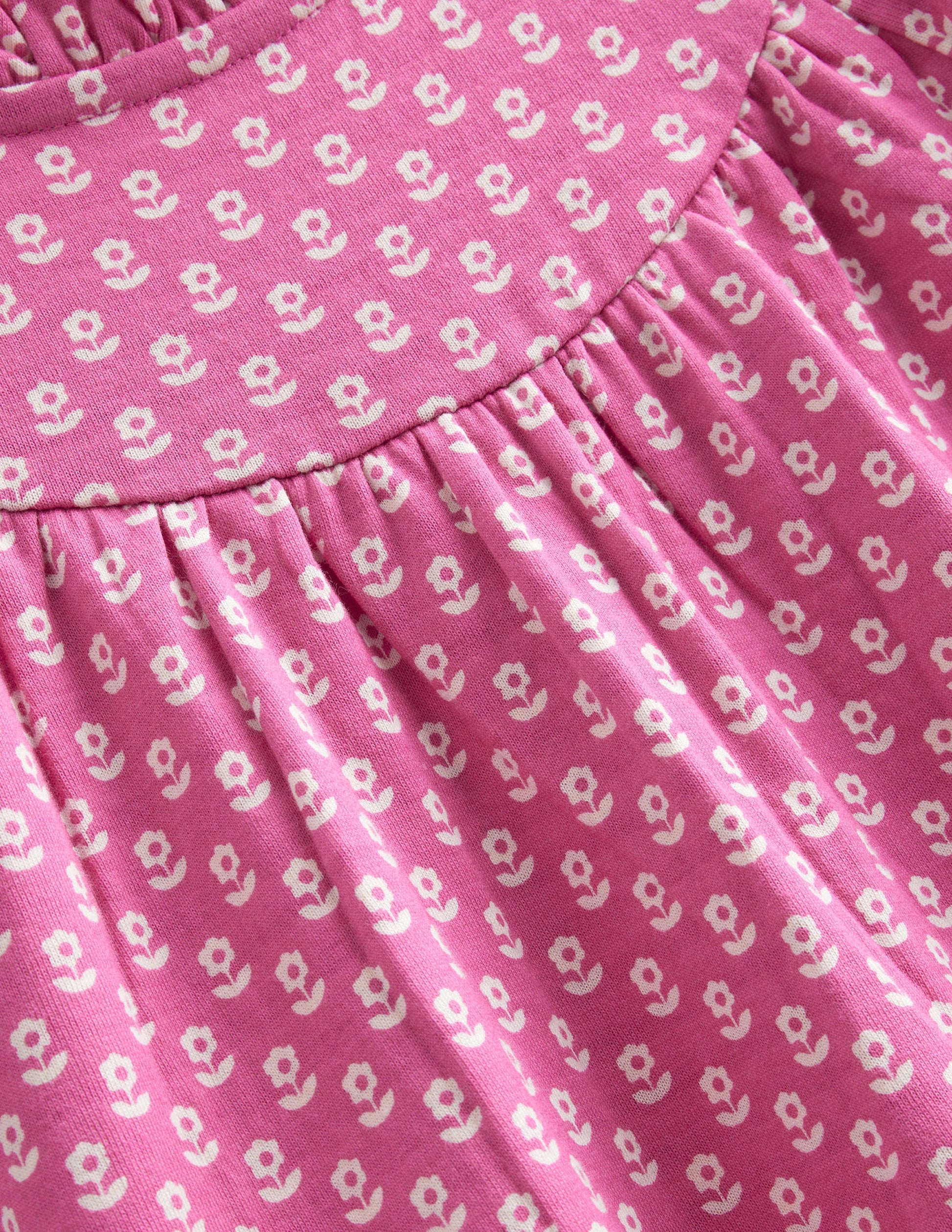 Lightweight Sweat Dress-Sweet William Pink Flower-3